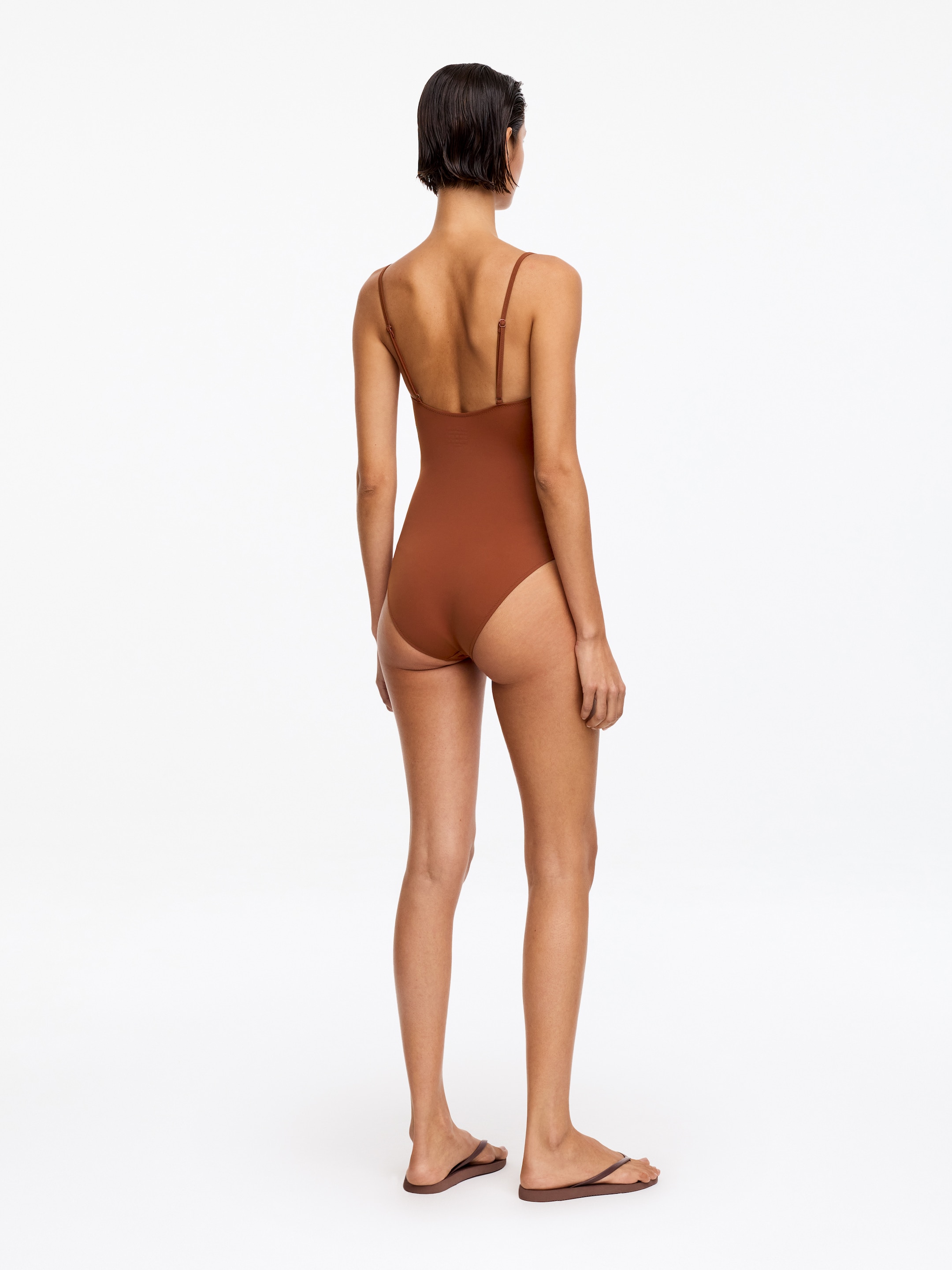 Bañador de cuello cuadrado - Marrón - Women - StillMedia/Lookbook - 6