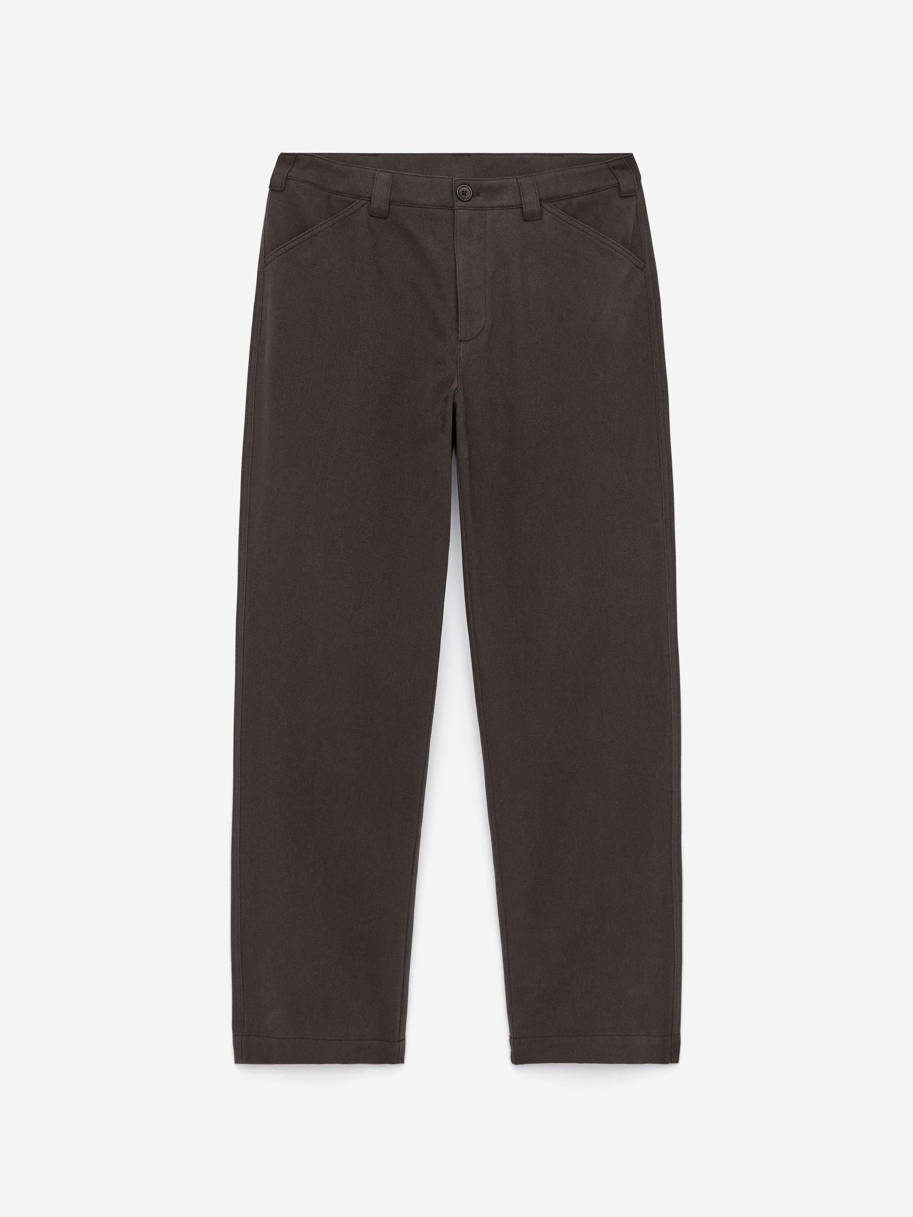 Cotton Moleskin Twill Trousers - Brown - Regular fit - Men - StillMedia/DescriptiveStillLife - 2