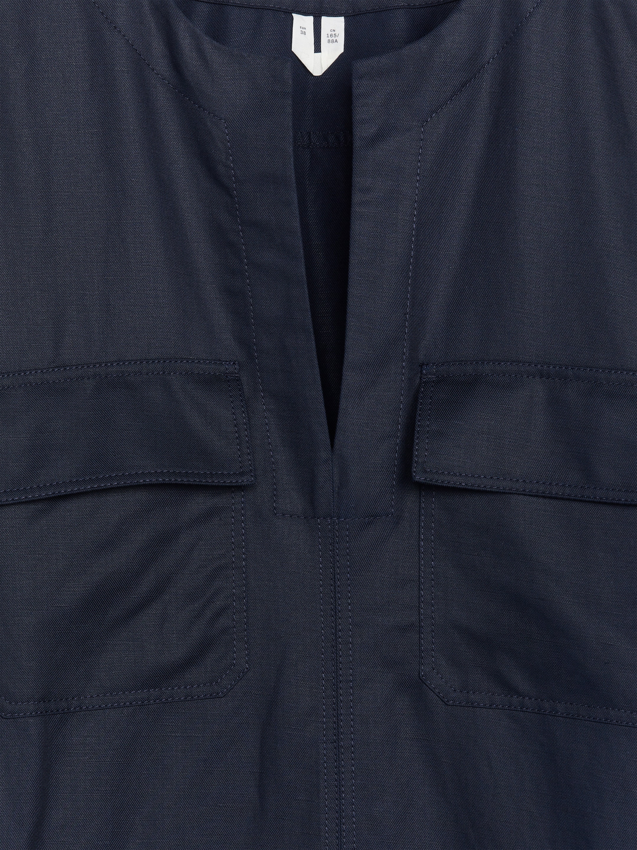 Linen-Lyocell Dress - Dark Blue - Regular fit - Women - StillMedia/DescriptiveDetail - 2