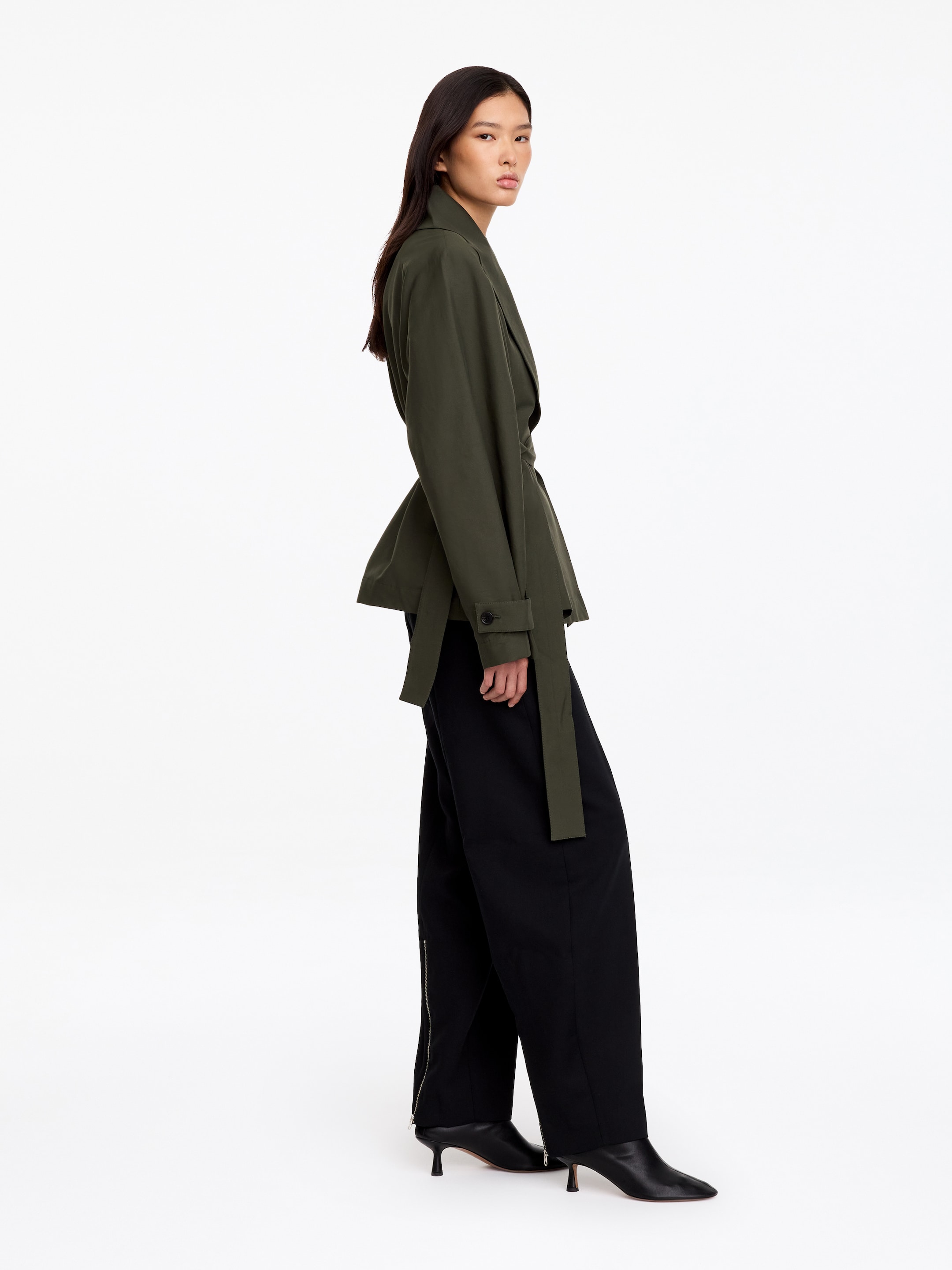 Jacke mit Schalkragen - Khaki - Regular Fit - women - StillMedia/Lookbook - 4