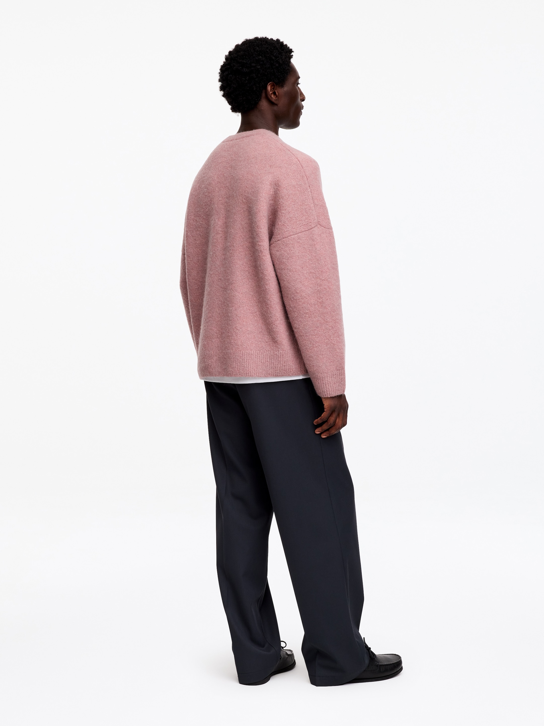 Cárdigan en mezcla de lana - Rosa empolvado - Corte estándar - men - StillMedia/Lookbook - 3