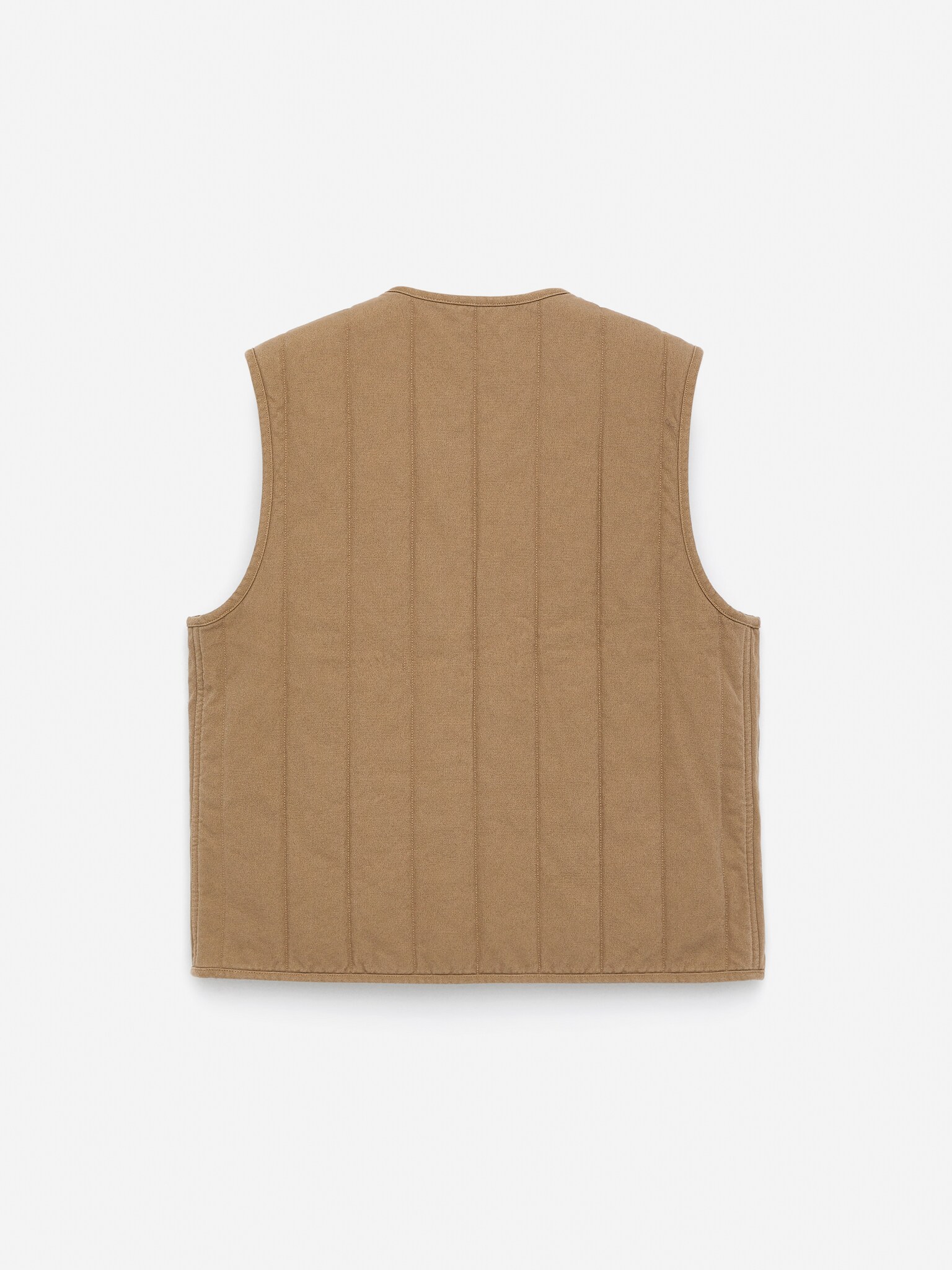 Vattert workwear-vest - Mørk beige - 7