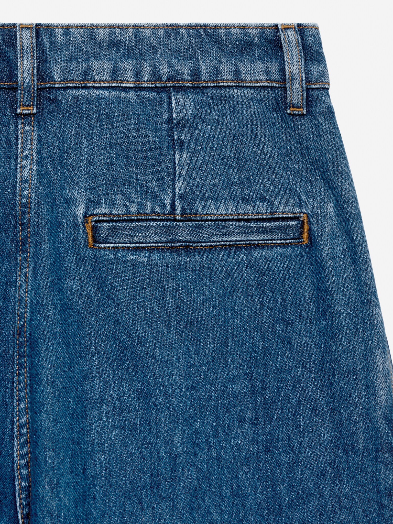 Wide Denim Trousers - Blue - 2