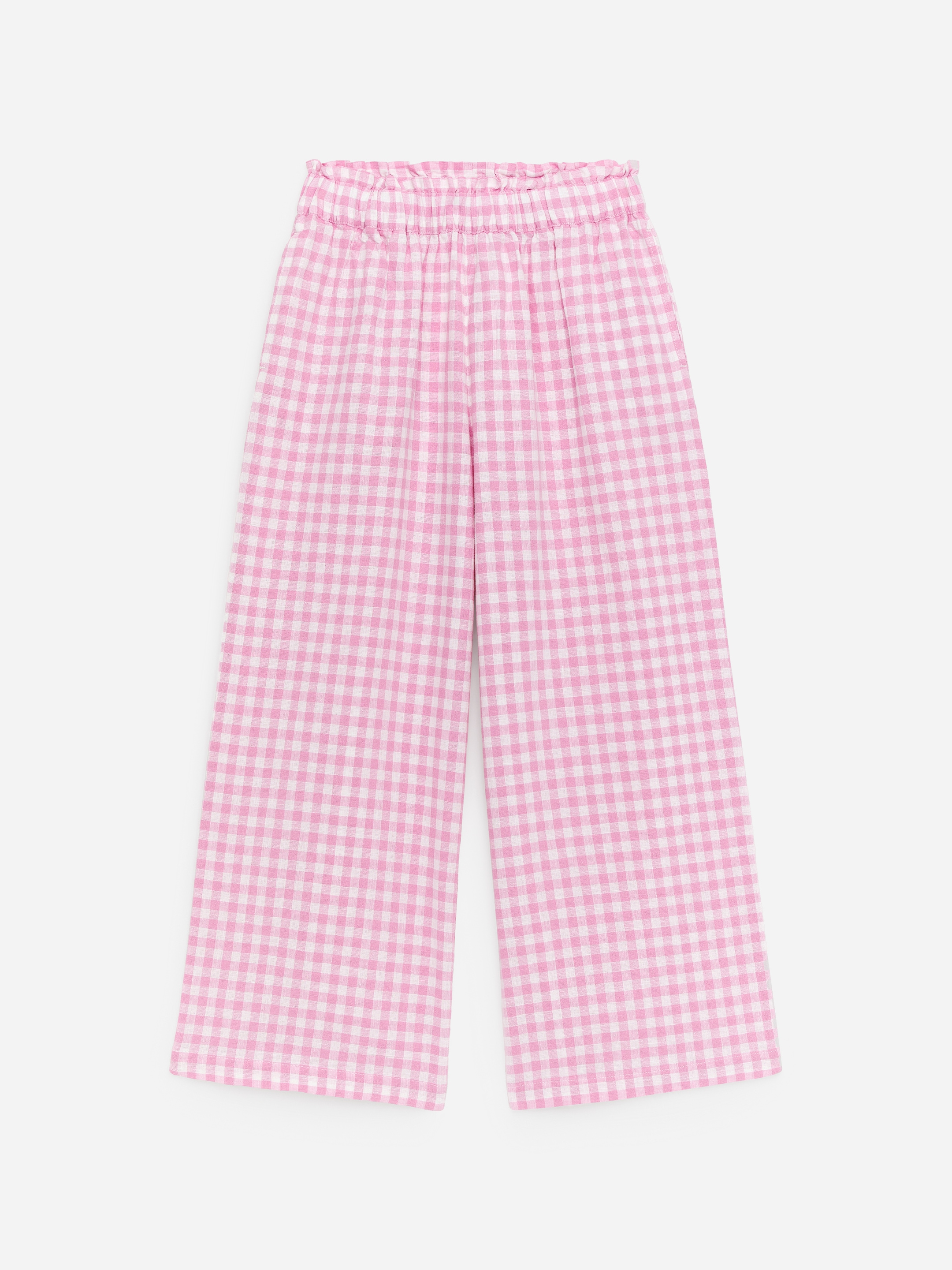 Relaxed Cotton-Linen Trousers-#D598BB-18809