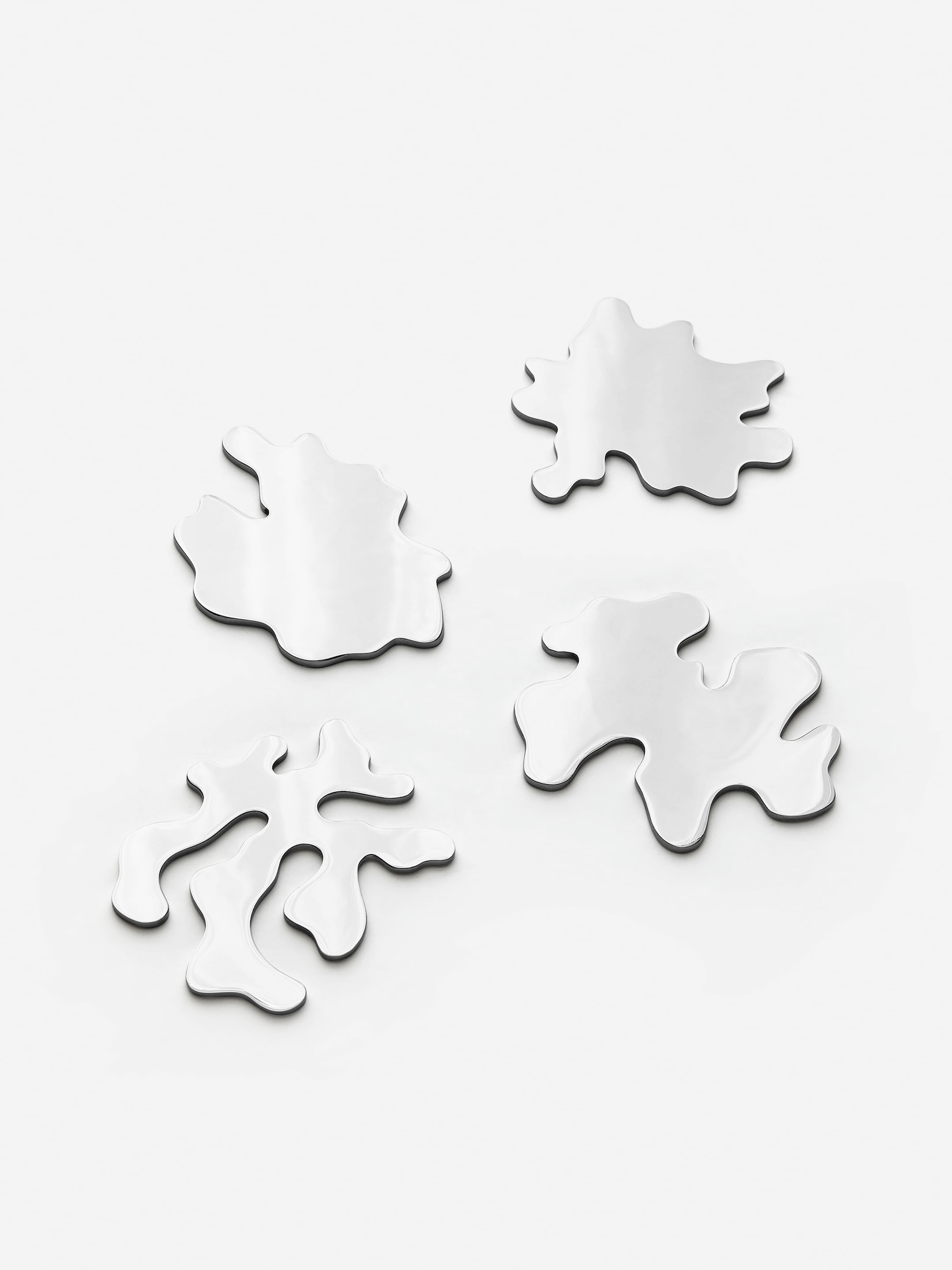Größeres Bild anzeigen: Edelstahluntersetzer im 4er-Pack - Silber - Home All | H&M AT 1