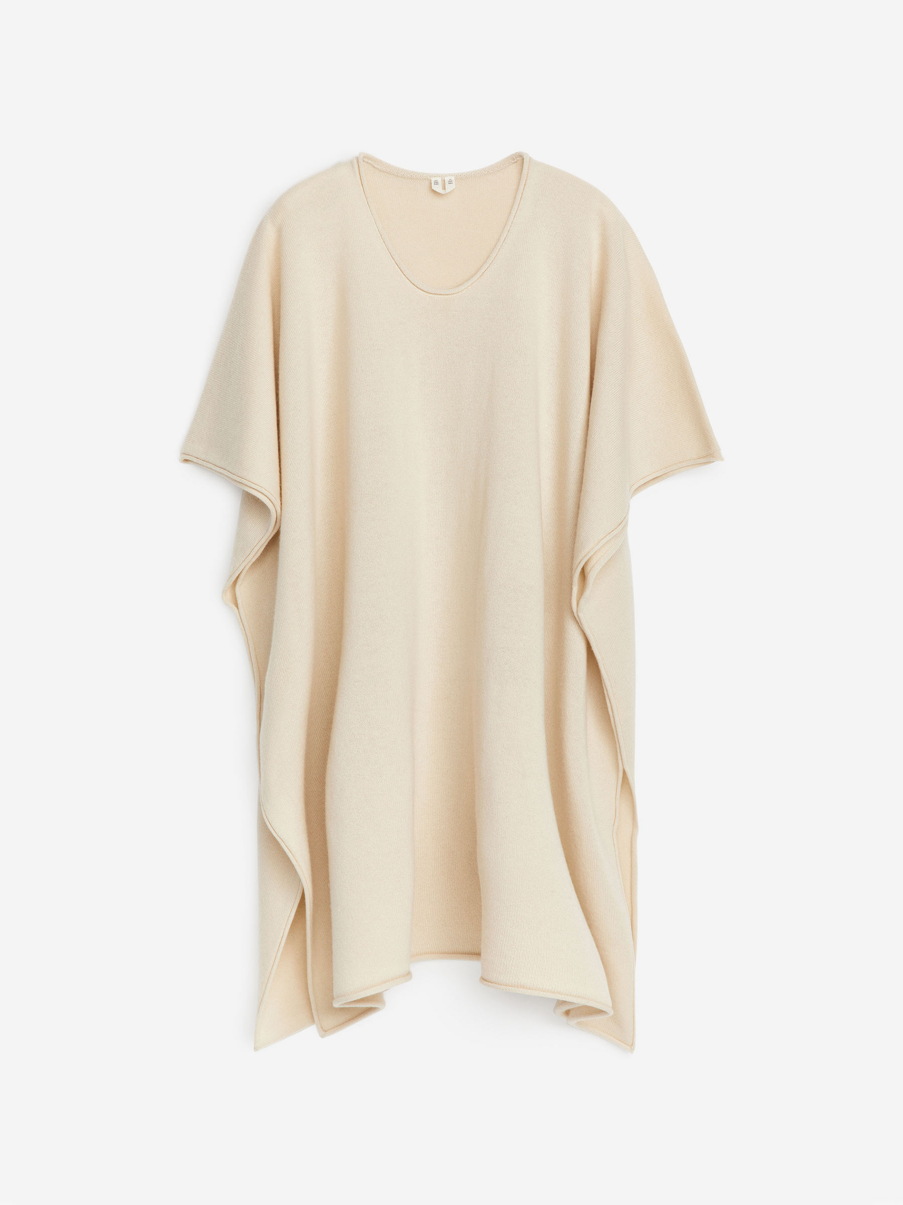 U-Neck Wool Cape - Off White - Loose fit - Women - StillMedia/DescriptiveStillLife - 1