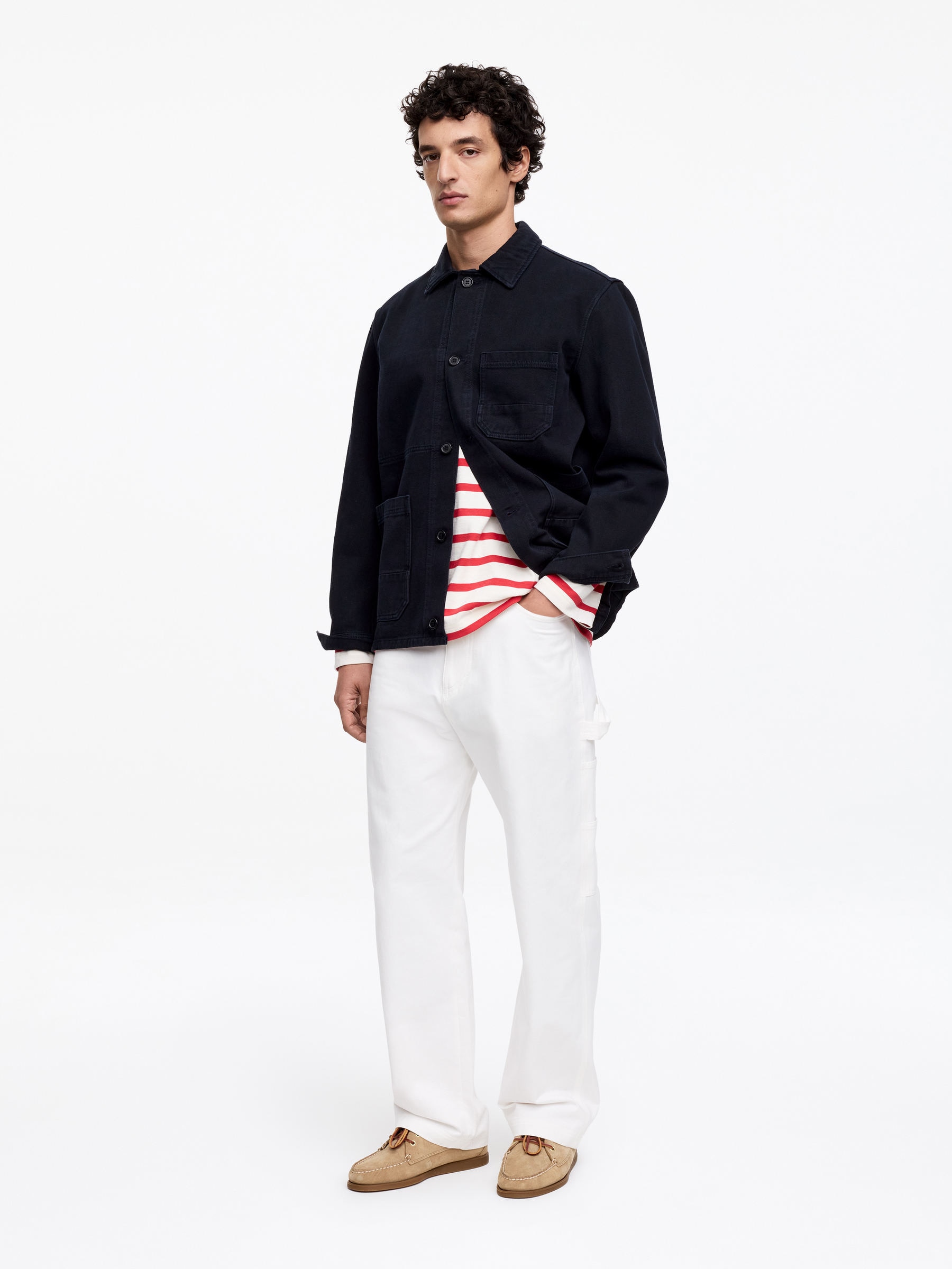 Surchemise en twill surteint - Bleu foncé - Regular fit - Homme - StillMedia/Lookbook - 38