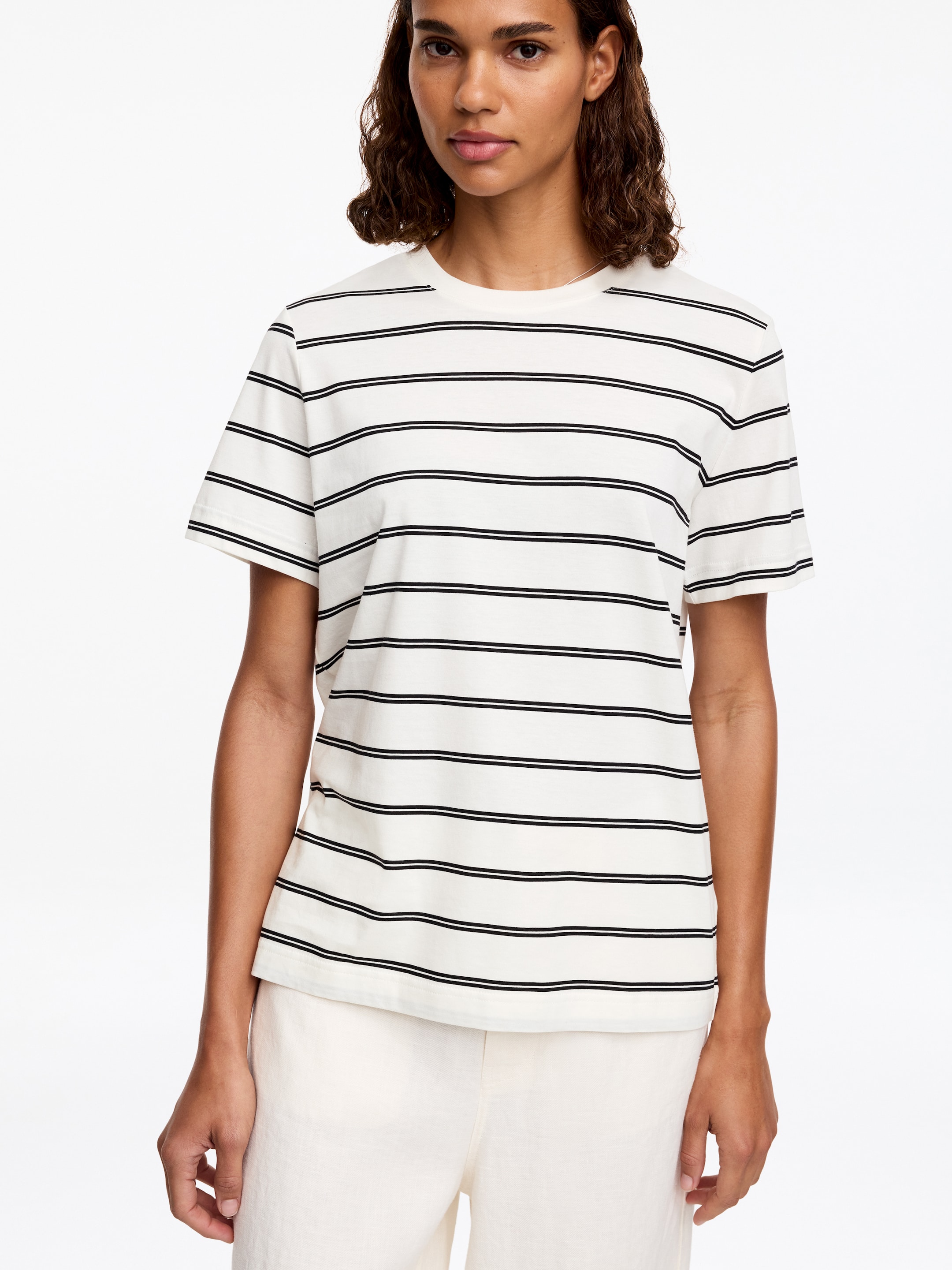 T-shirt Signature a maniche corte - Bianco/Nero - Regular fit - Women - StillMedia/Lookbook - 6