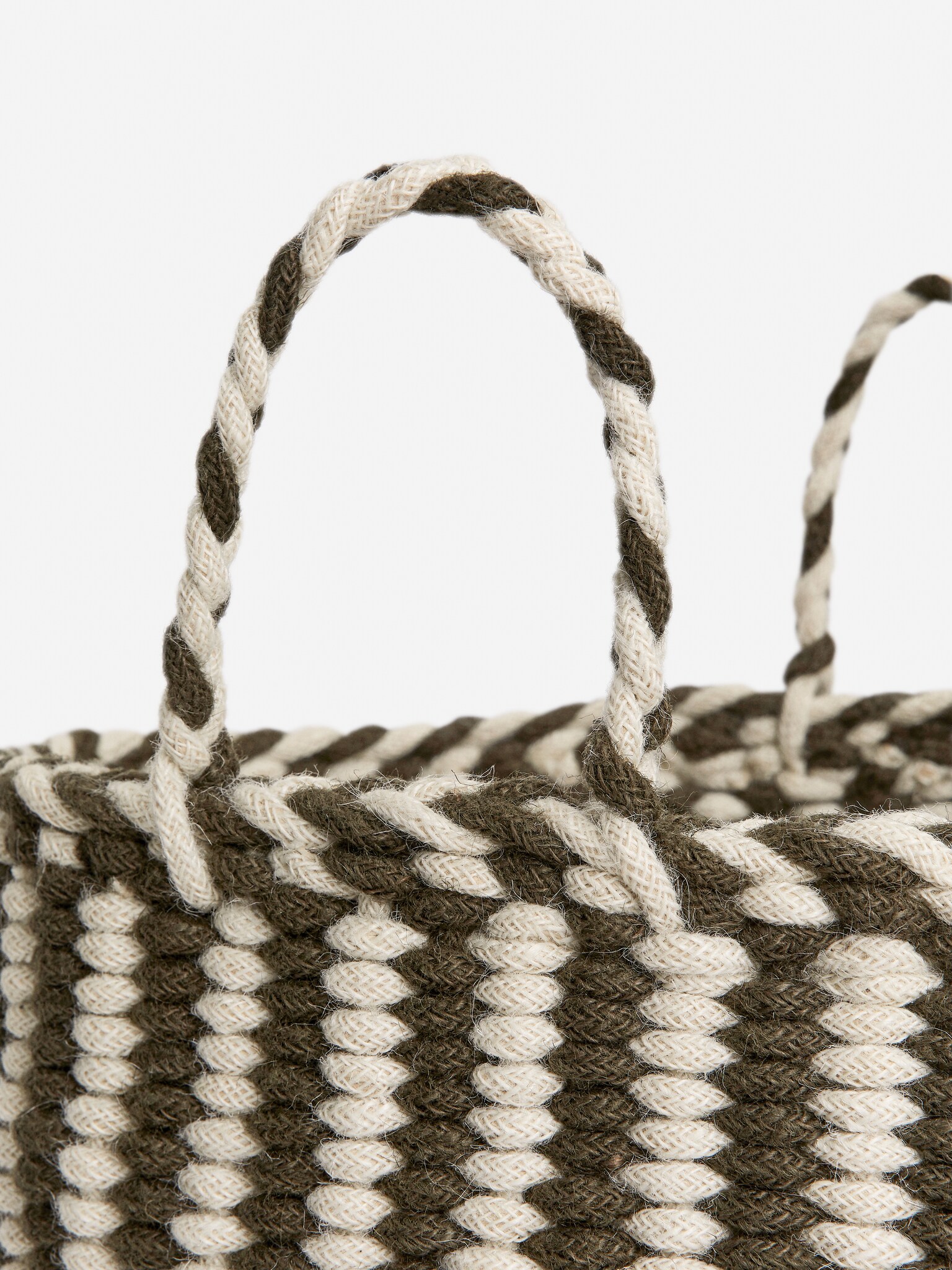 Kosz do przechowywania 41 cm - Khaki / Złamana biel - 3