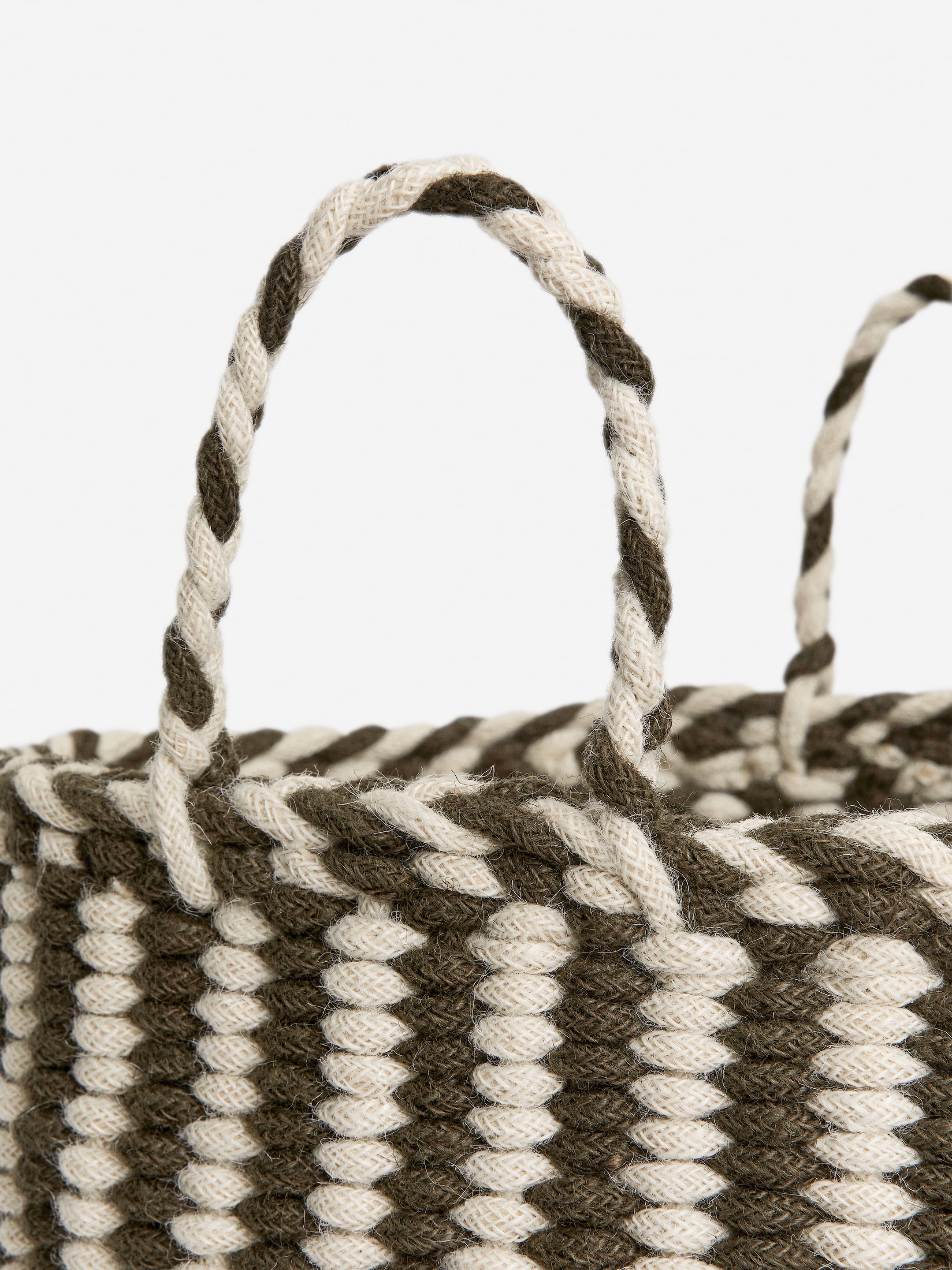 Se større billede: Opbevaringskurv 41 cm - Kakigrøn/råhvid - Home All | H&M DK 3