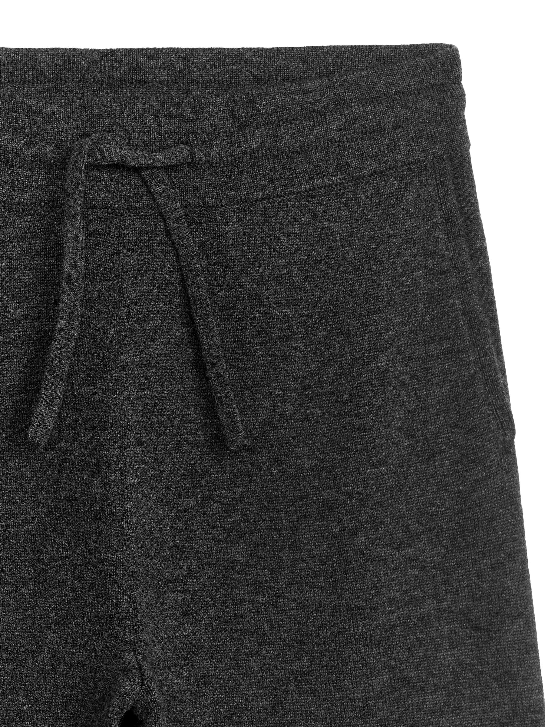 Joggers de punto en lana merino - Gris oscuro - Corte holgado - Men - StillMedia/DescriptiveDetail - 1