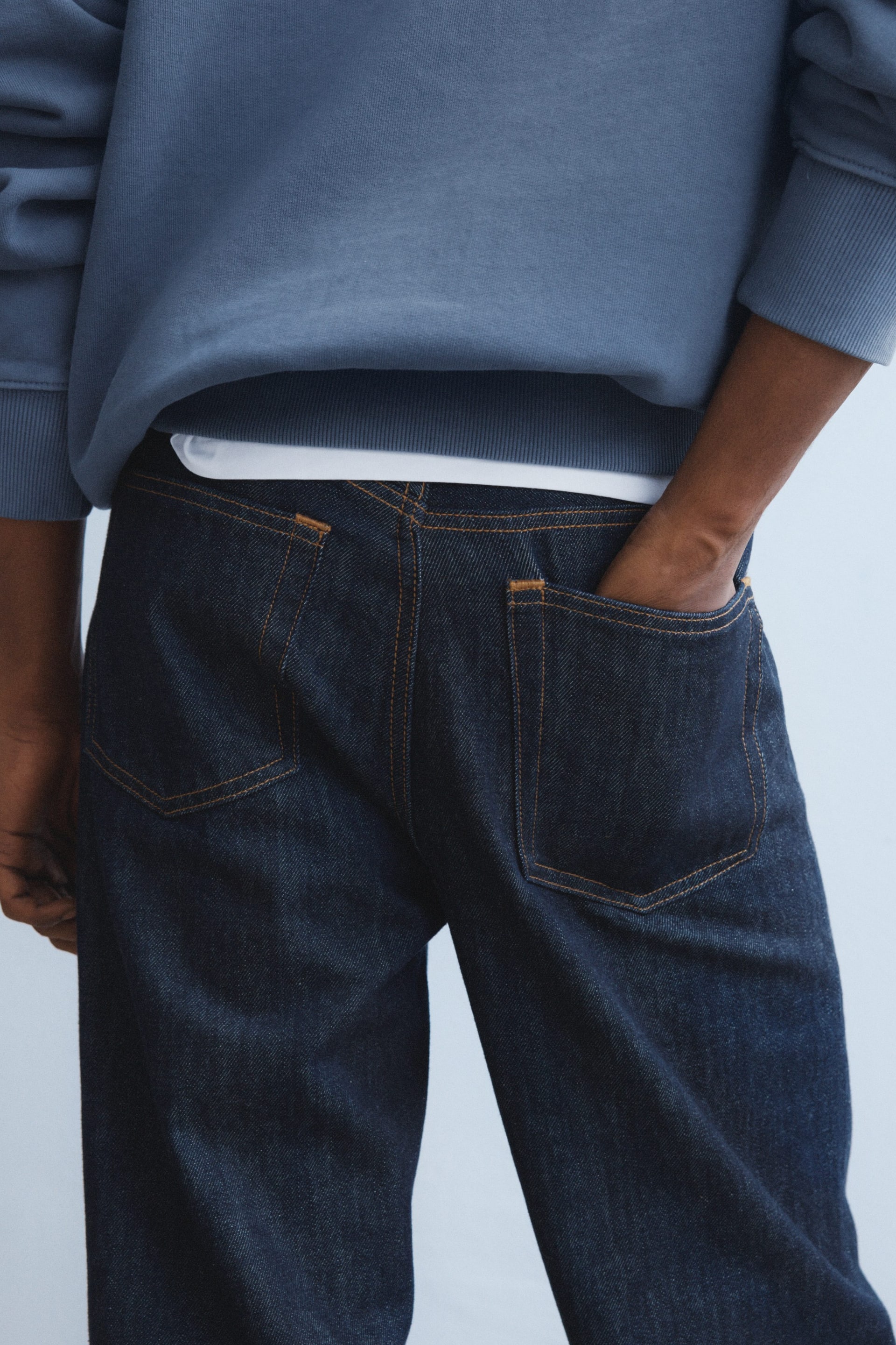 Visa större bild: Polo shirt med half zip - Blekt blå - HERR | H&M SE 1