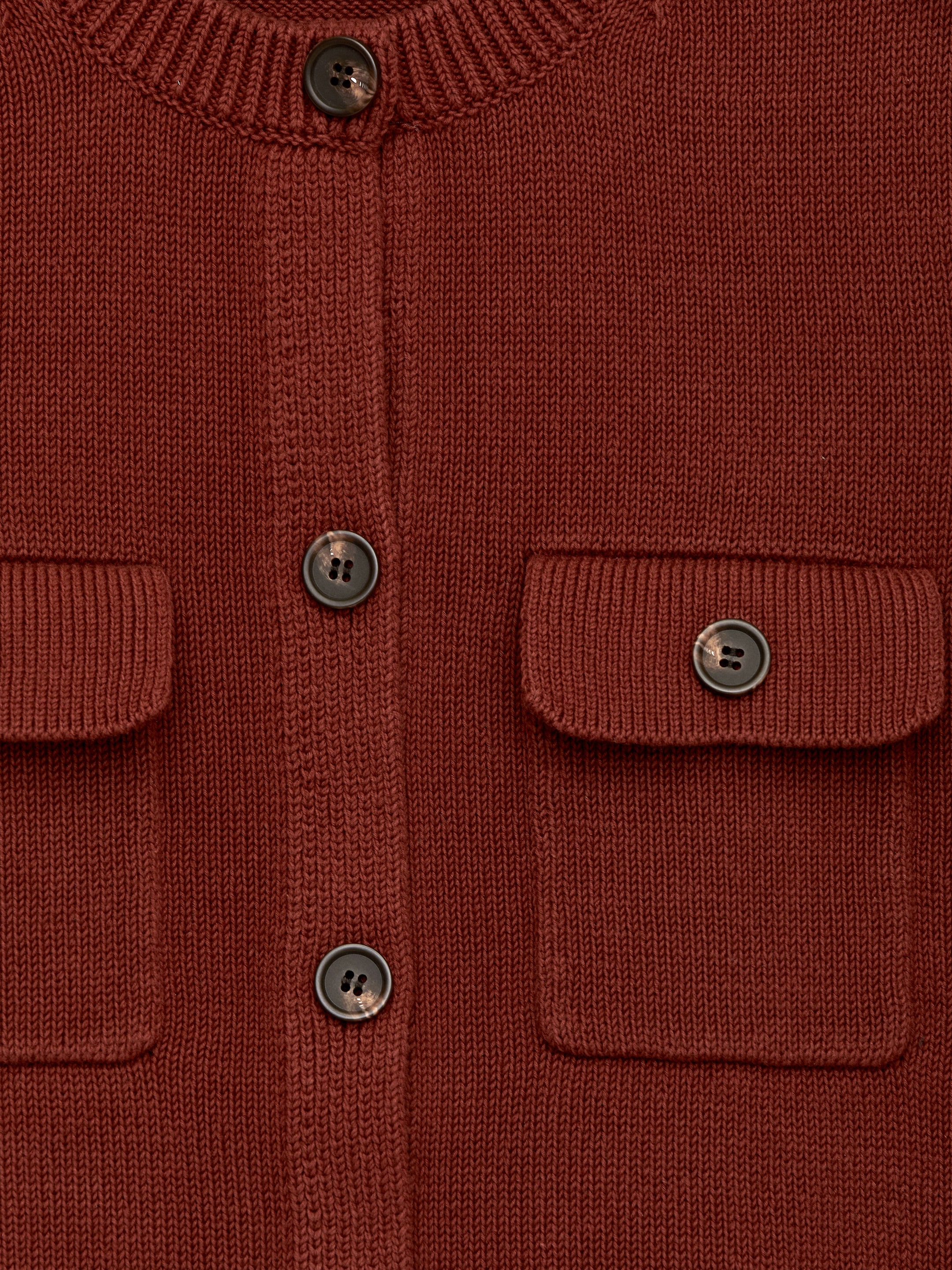 Grösseres Bild ansehen: Strickweste aus Baumwolle - Rotbraun - DAMEN | H&M CH 6