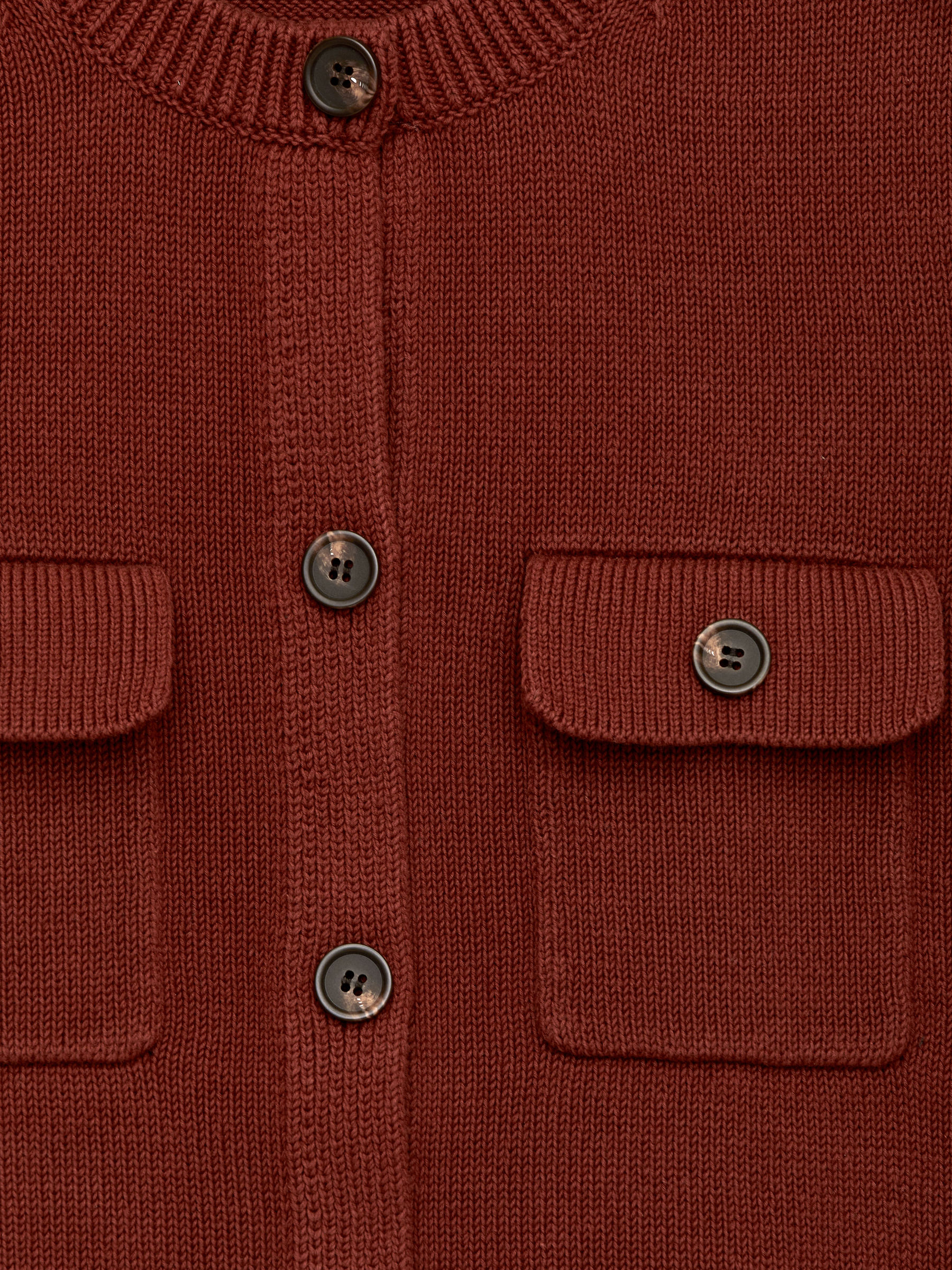 Knitted Cotton Vest - Reddish Brown - Regular fit - Women - StillMedia/DescriptiveDetail - 2