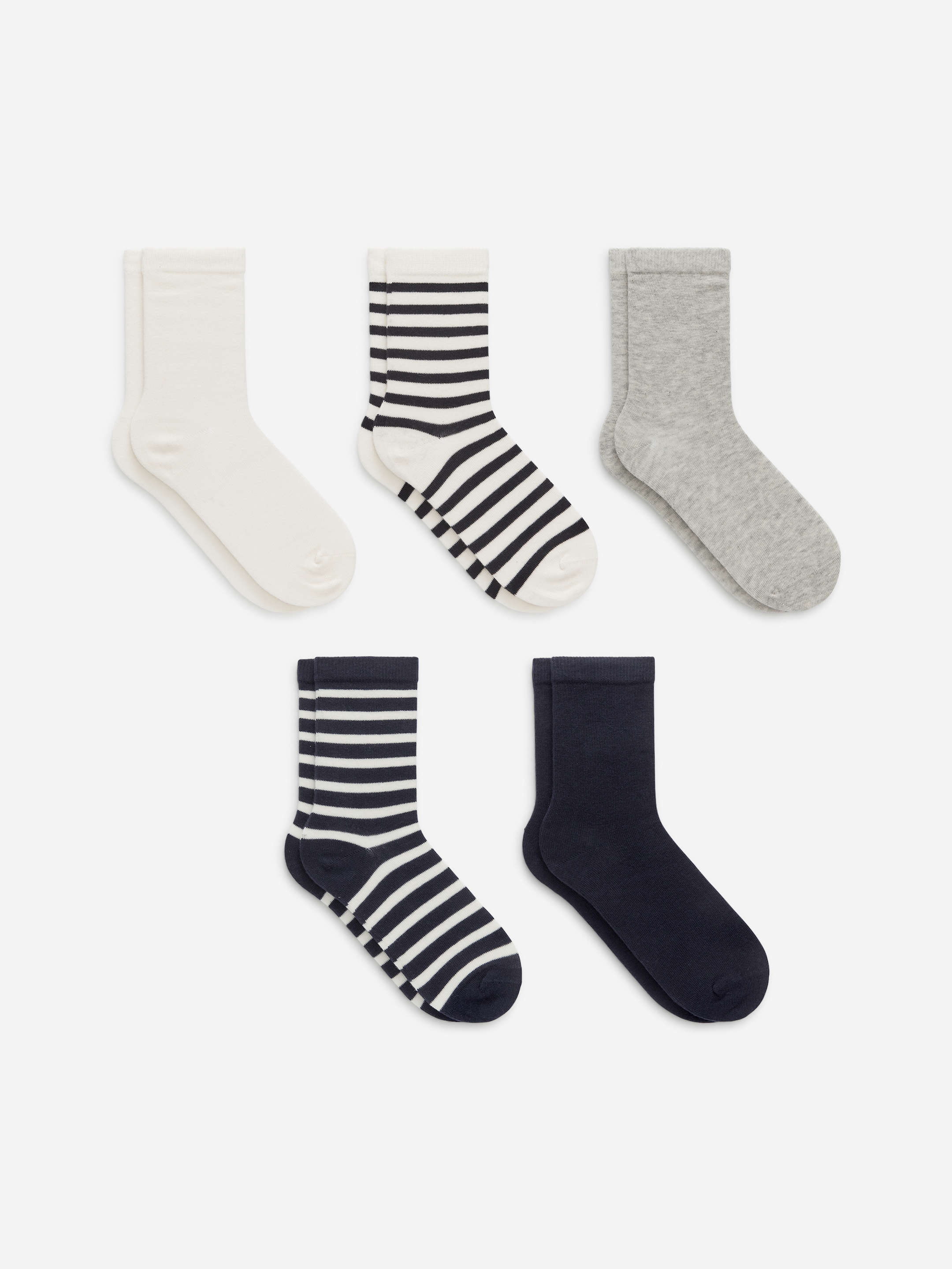 Cotton Socks Set of 5 - Dark Blue/Beige - Children - StillMedia/DescriptiveStillLife - 3
