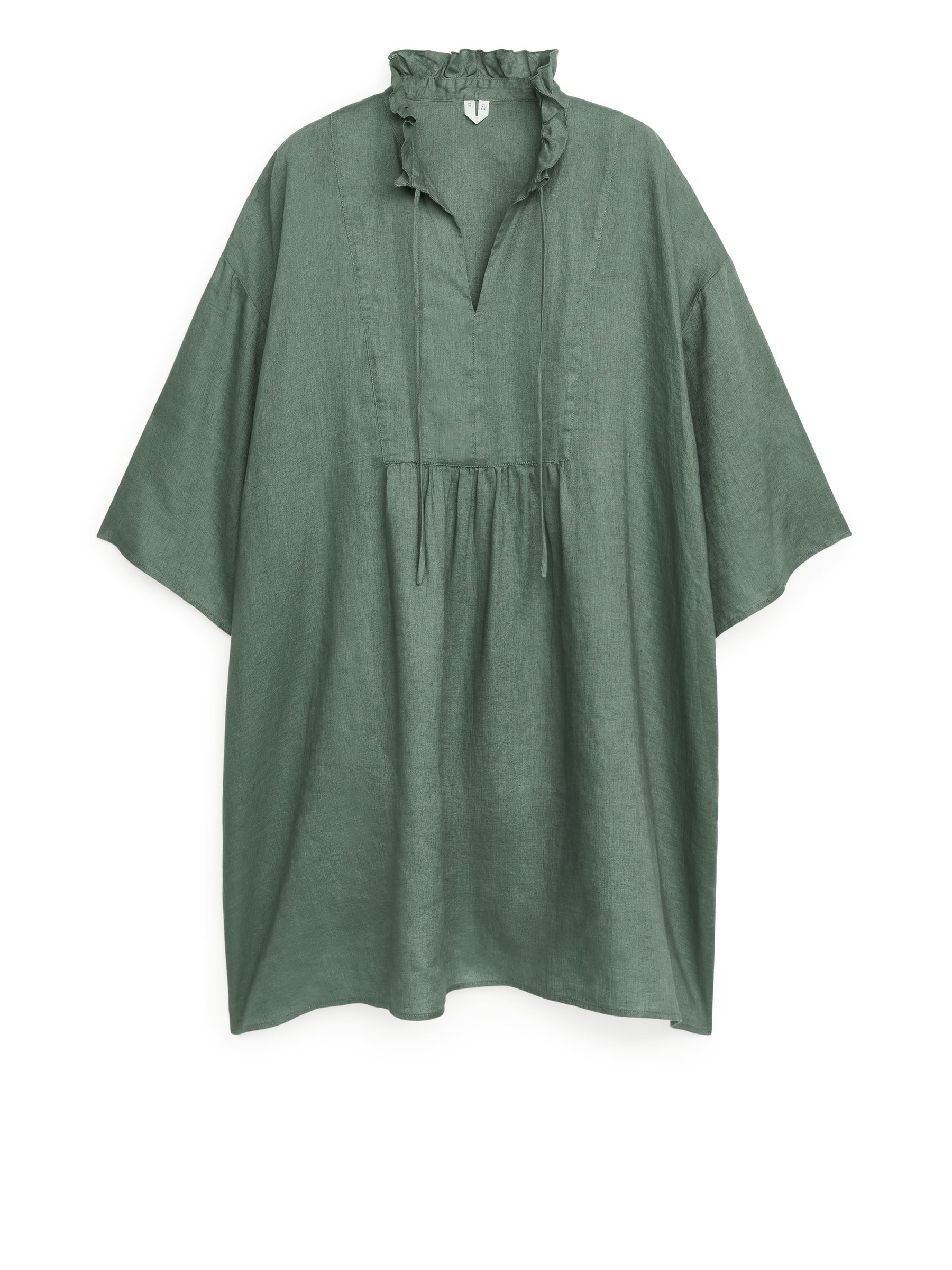 WideFit Linen Dress - Khaki Green - Women - StillMedia/DescriptiveStillLife - 1