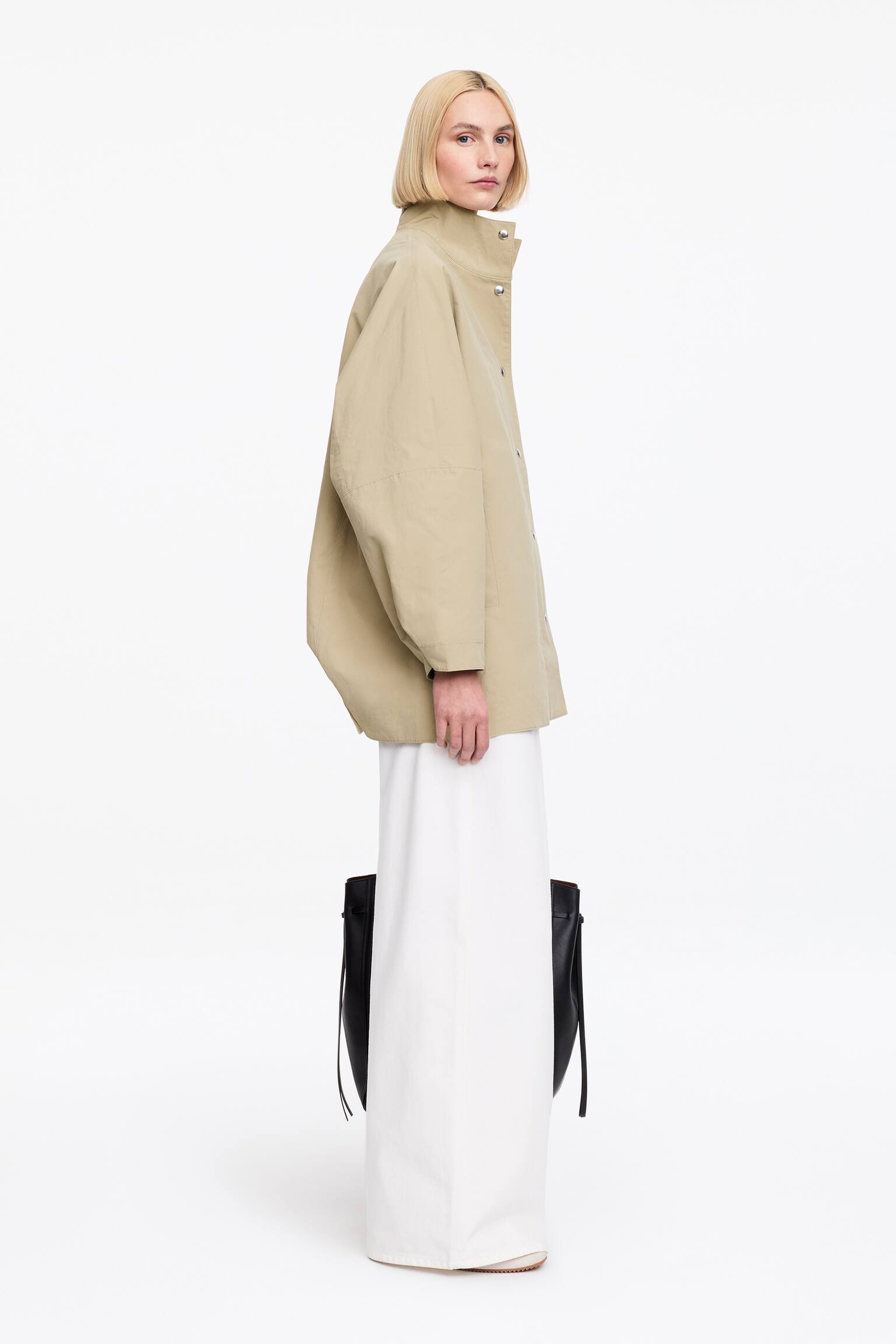 Oversize jacka - Beige/Mörkblå - 3