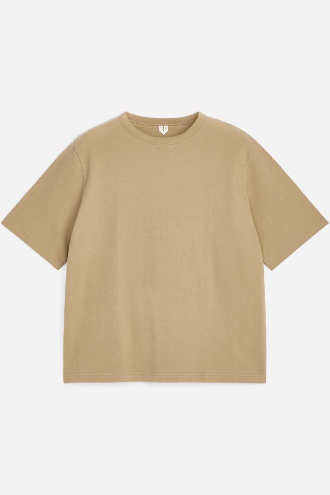 Relaxed Bouclé T-Shirt - Beige/Bright Blue/Off White/Dark Blue/Striped - 1