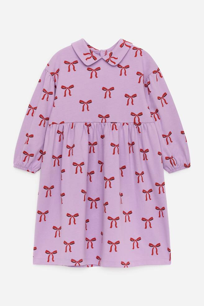 Sweatshirtkleid aus Baumwolle - Lila - 1