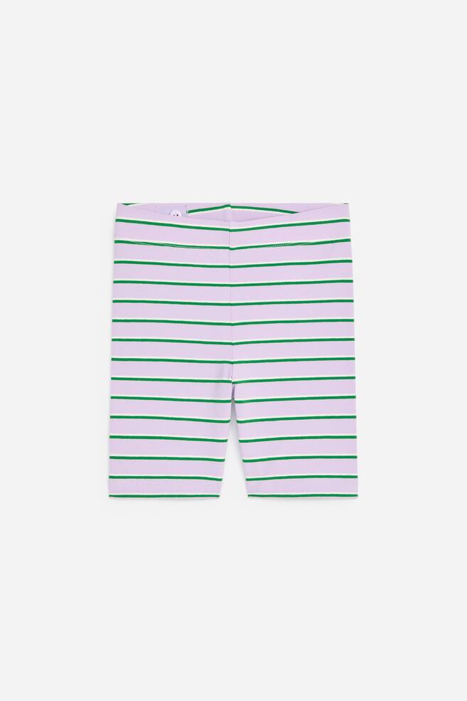 Fietsshort - Lila/groen - 1