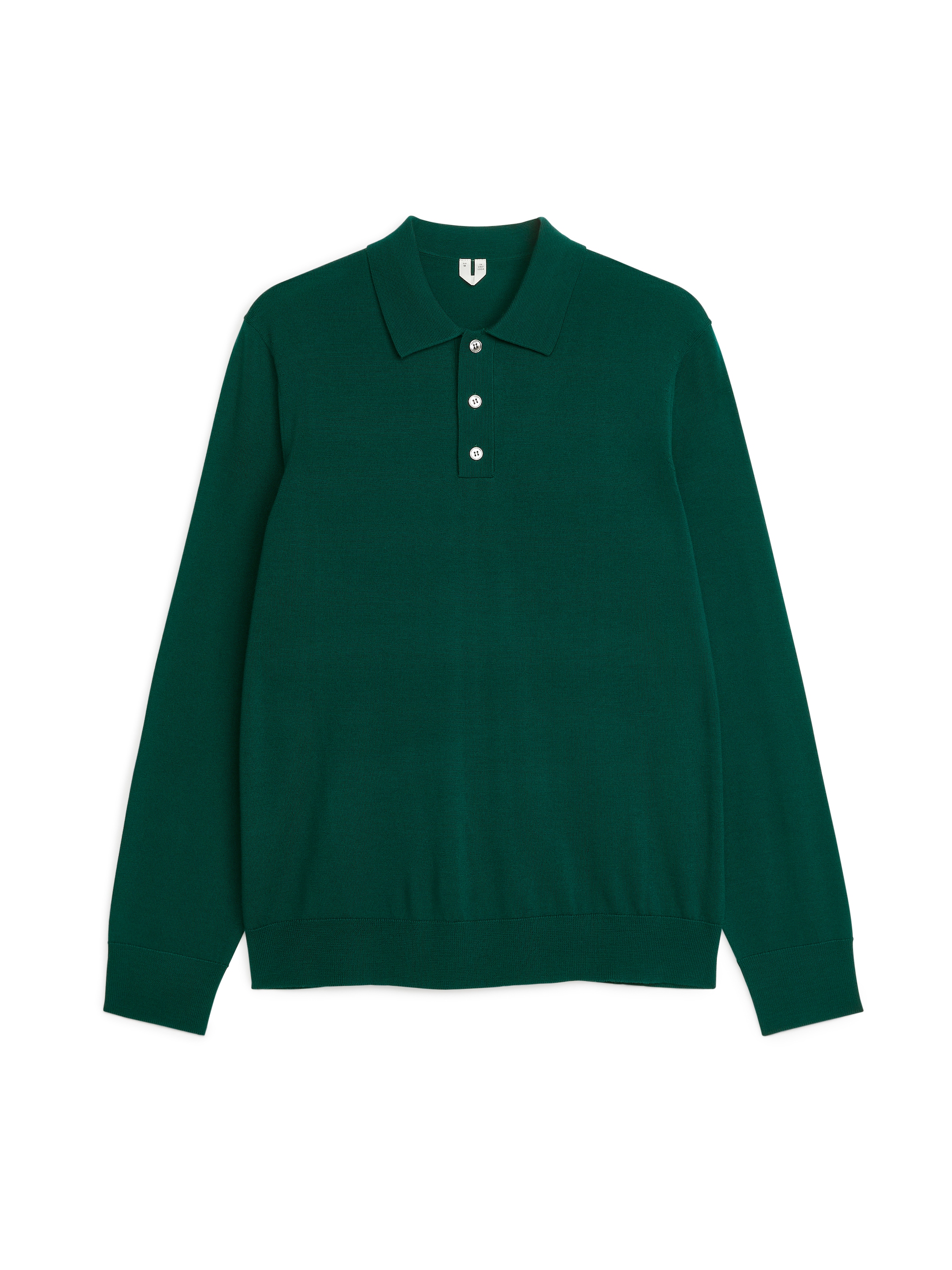 Polo shirt i merinoull - Mörkgrön - Regular fit - Men - StillMedia/DescriptiveStillLife - 1