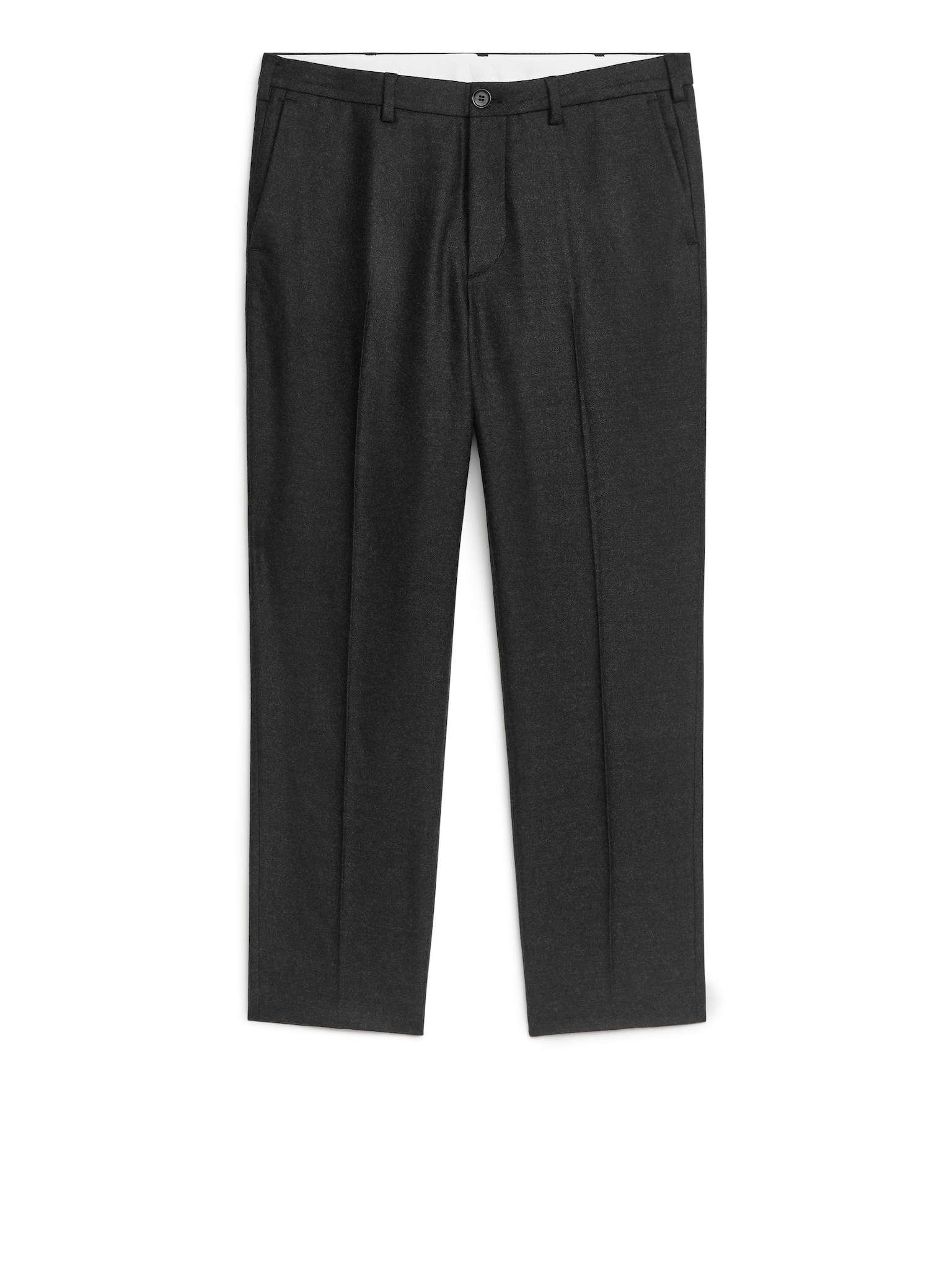 Pantaloni in lana affusolati cropped - Grigio mélange