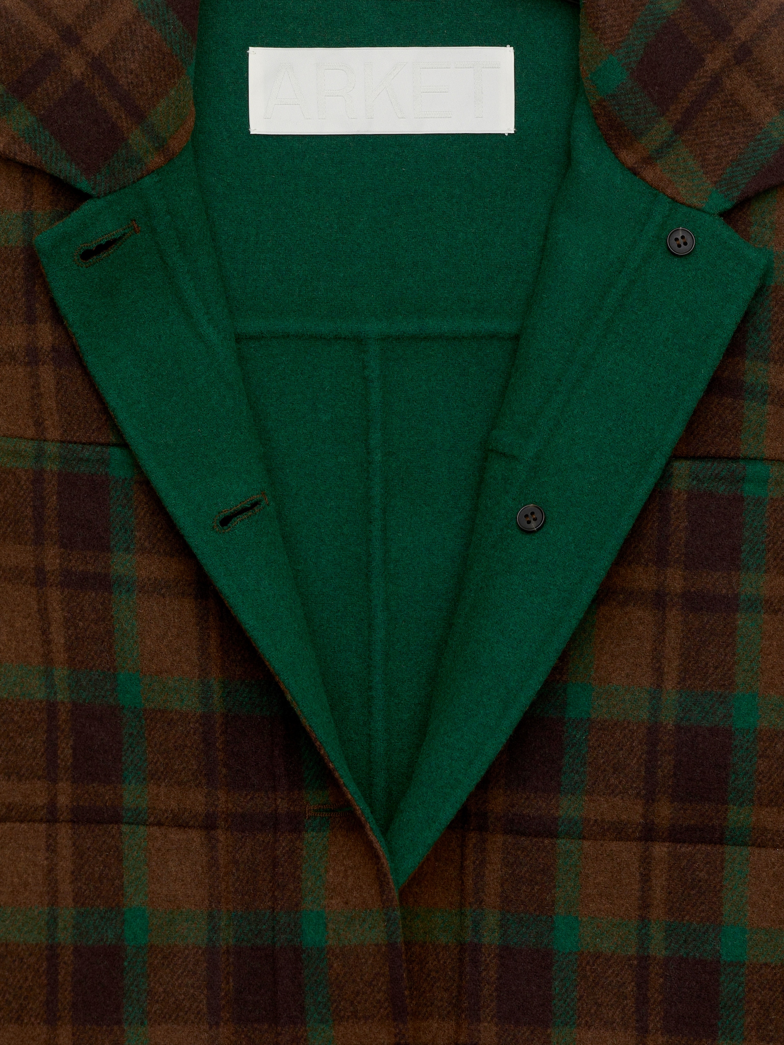 Doublé Wool-Blend Jacket - Brown/Green - 5