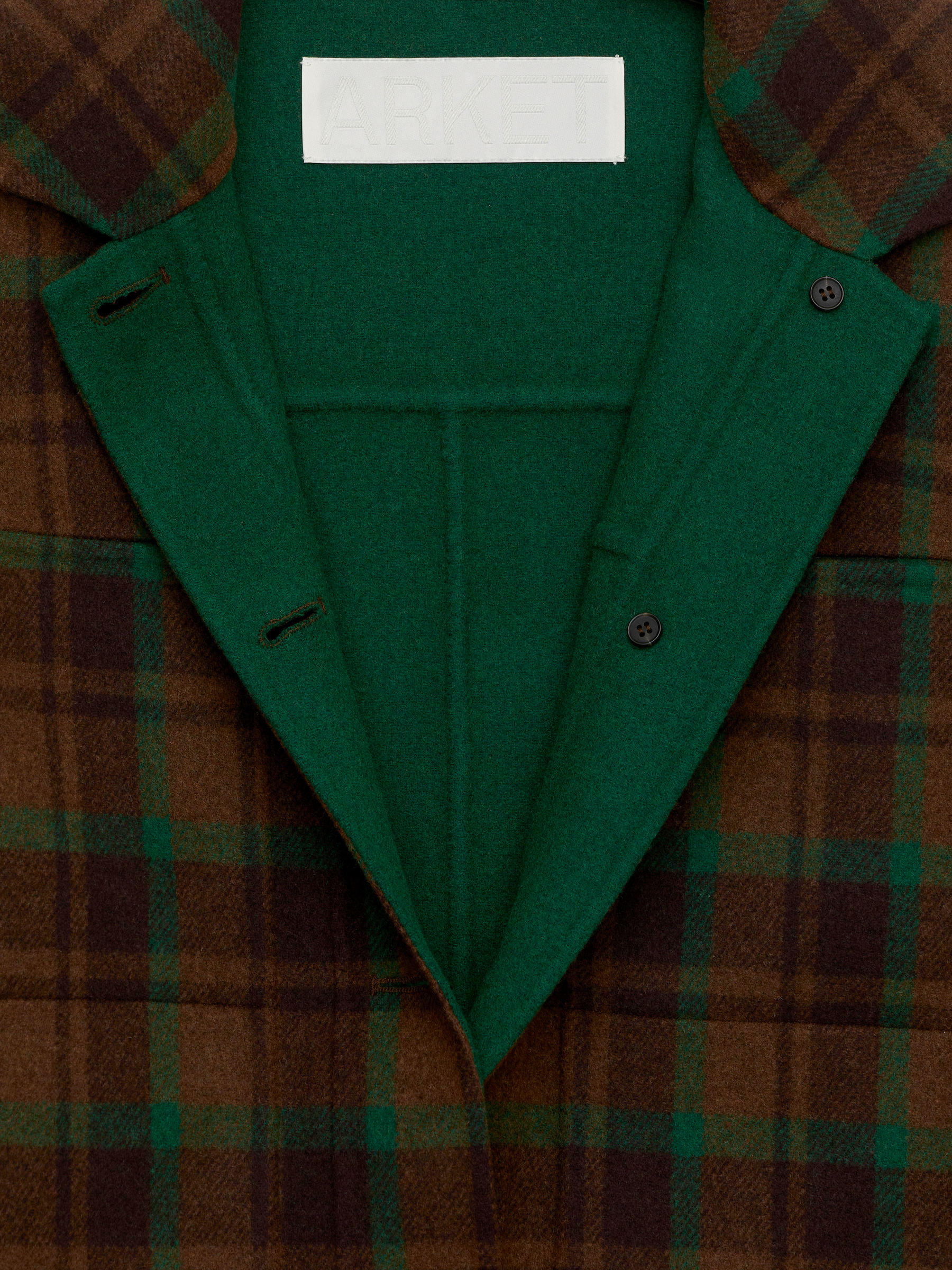 Doublé Wool-Blend Jacket - Brown/Green - Regular fit - Women - StillMedia/DescriptiveDetail - 1