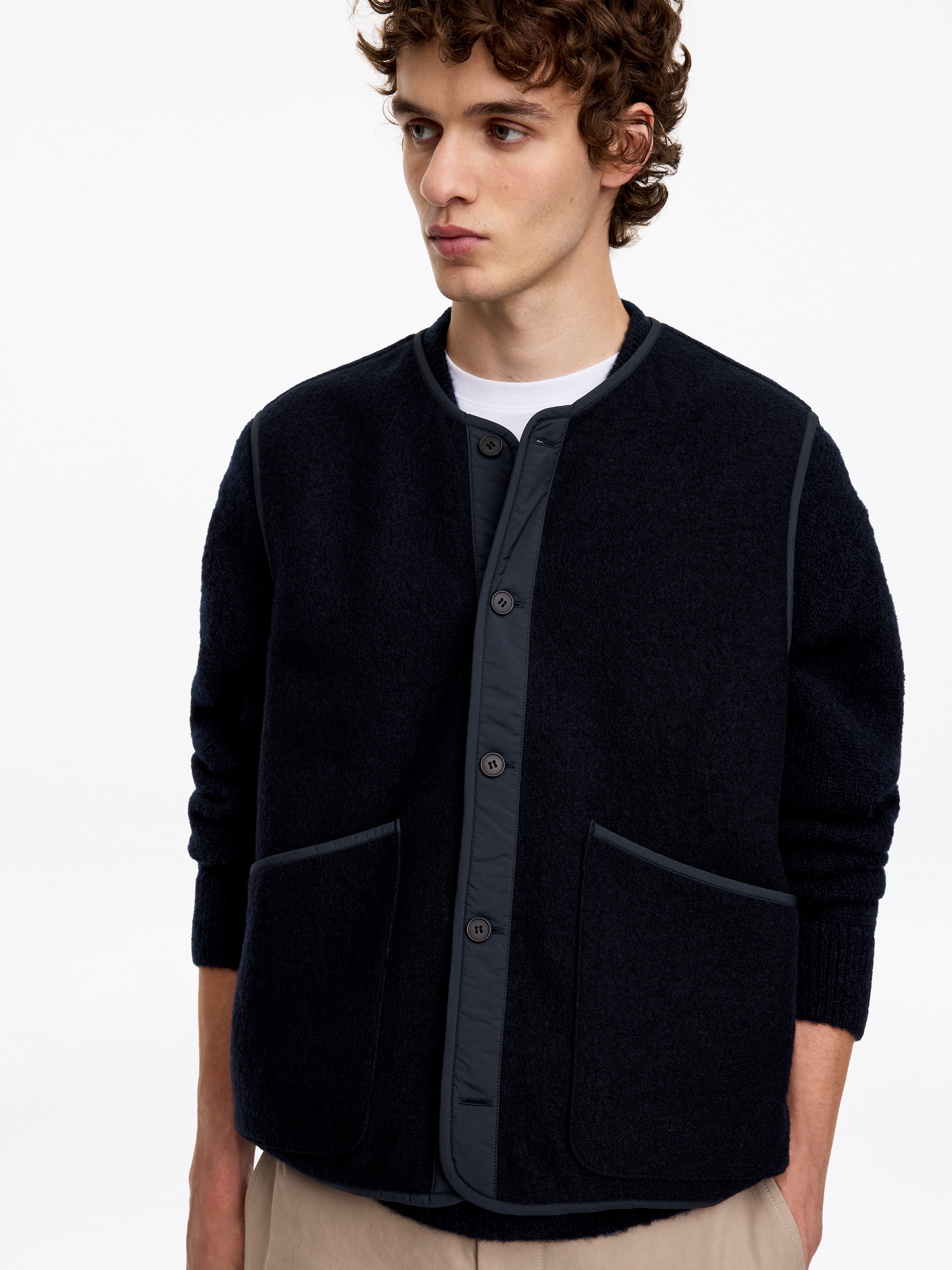 Gilet en laine 2-en 1 - Bleu foncé - Regular fit - men - StillMedia/Lookbook - 9
