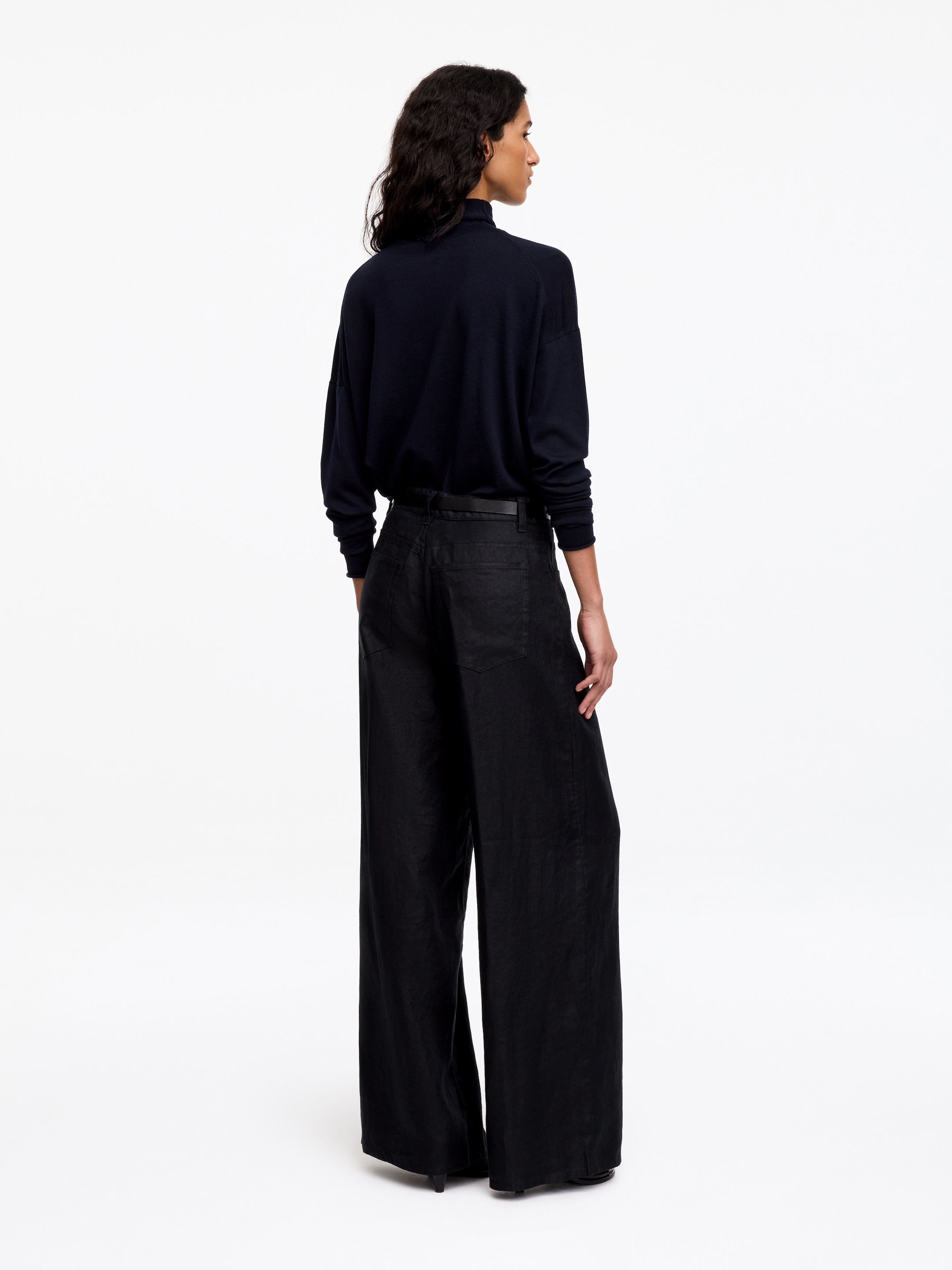 Rollkragenpullover aus Merinowolle - Blau - Loose Fit - women - StillMedia/Lookbook - 2