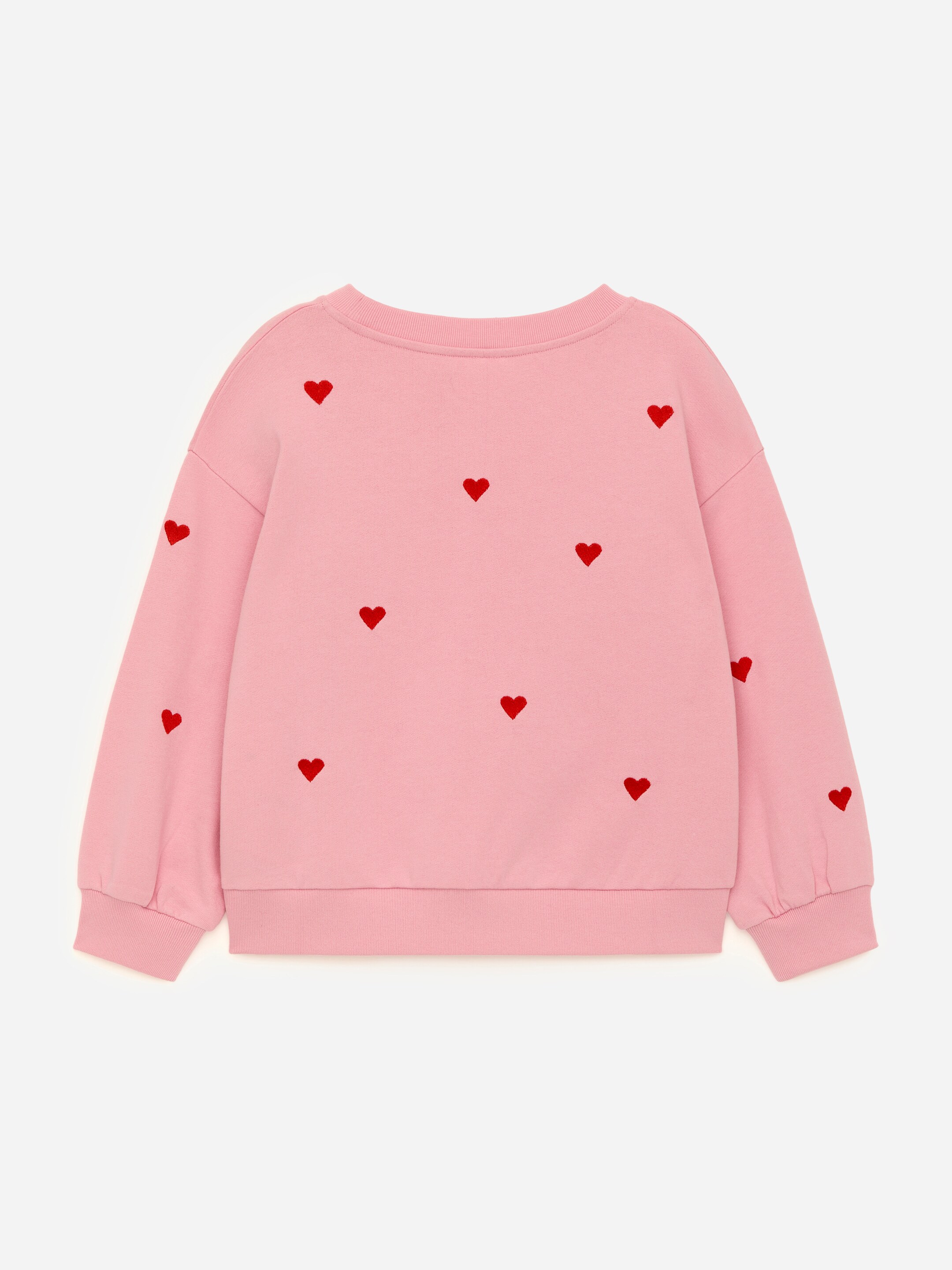 Größeres Bild anzeigen: Sweatshirt mit Stickerei - Rosa/rote Herzen - Kids | H&M AT 2