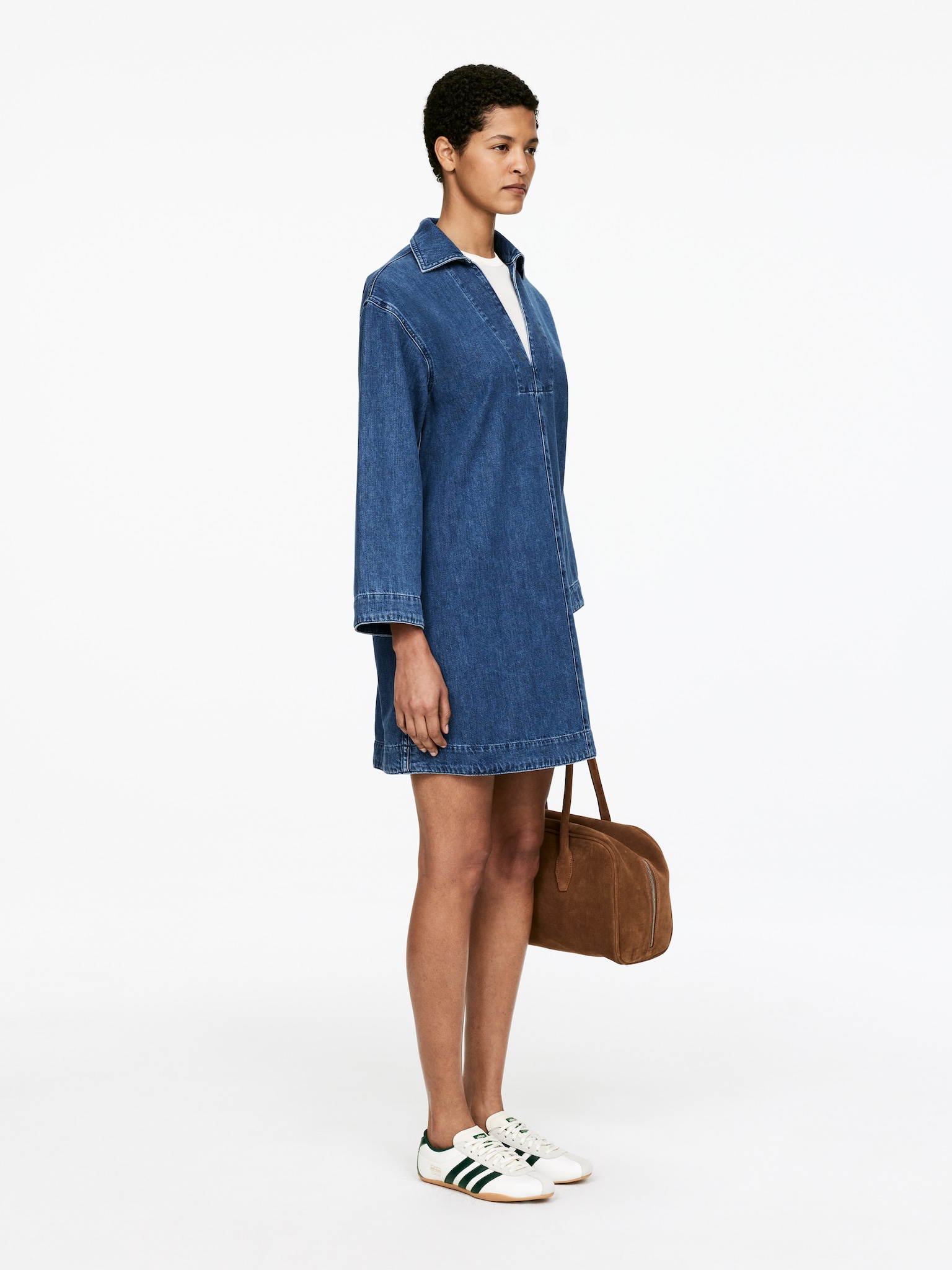 Denim Tunic - Blue/White - 4