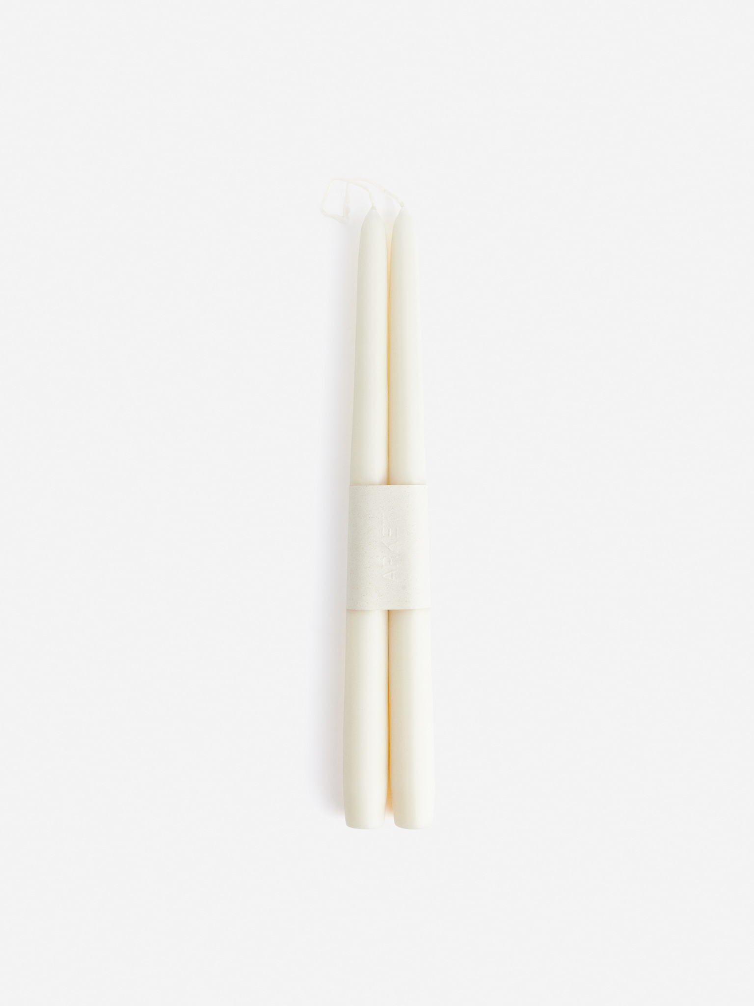 Tapered Candles Set of 2 - Off White/Burgundy