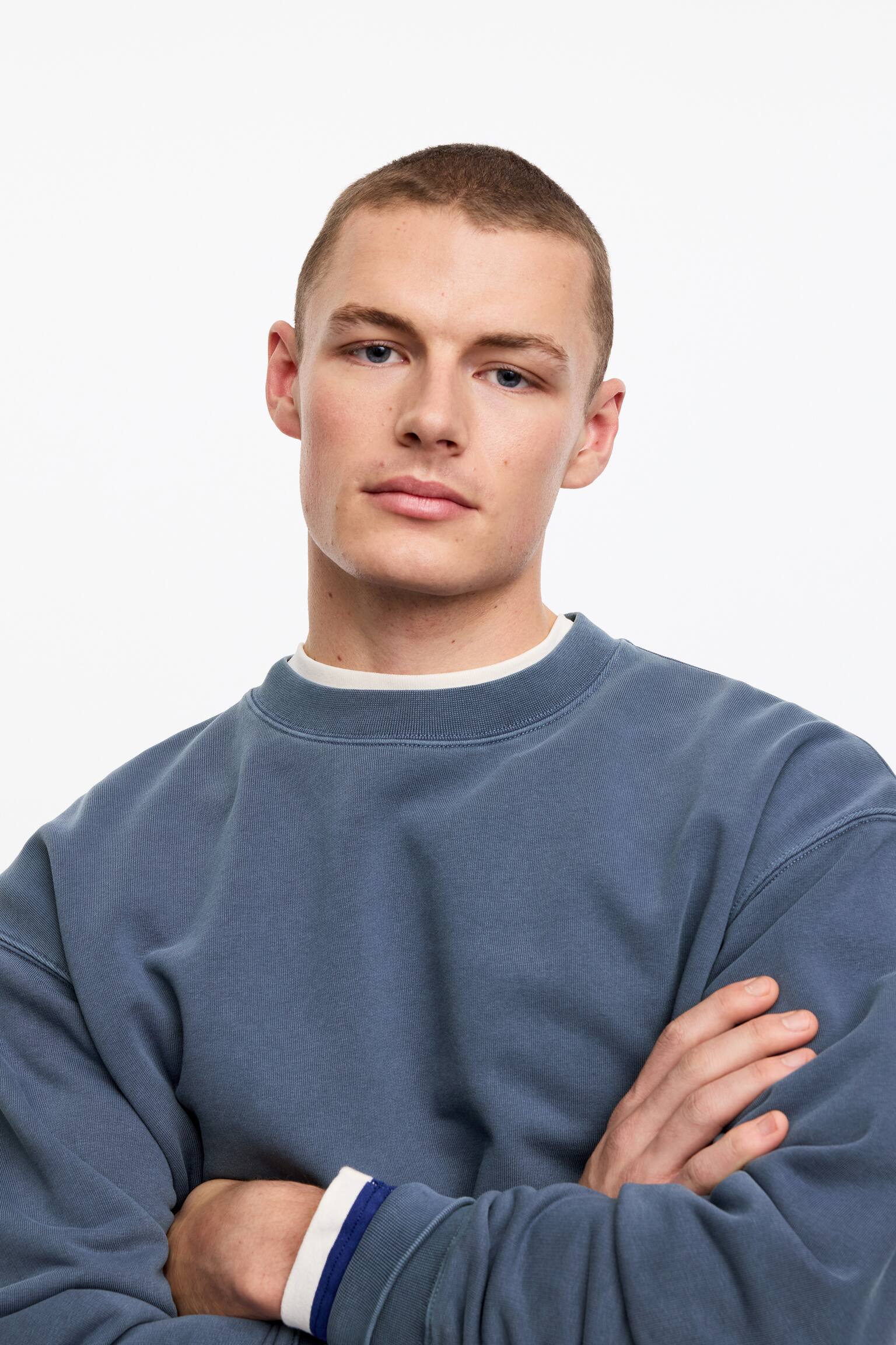 Sweatshirt - Gråblå/Röd/Gul - 4