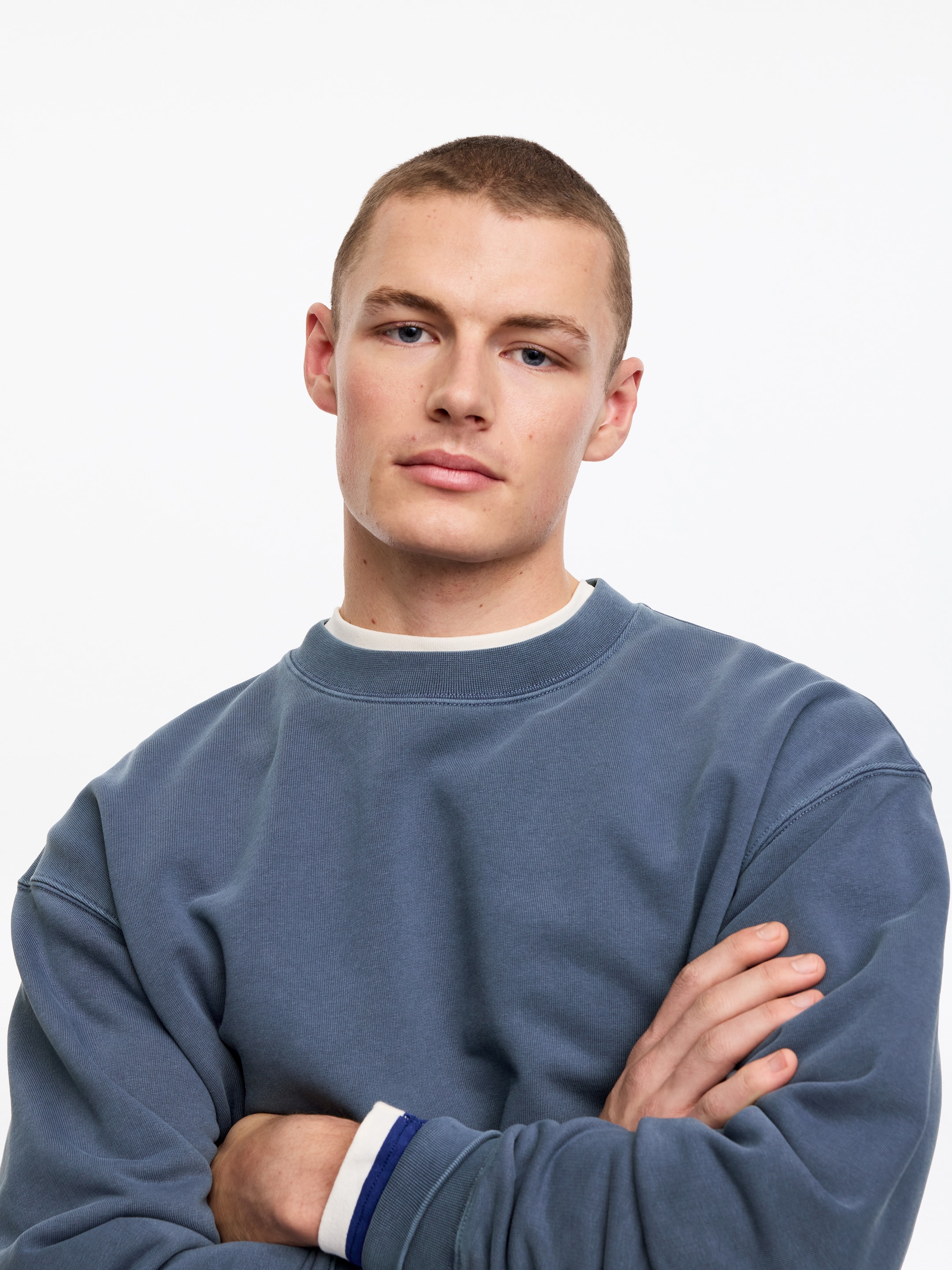 Sweat décontracté - Bleu poudré - Relaxed fit - Homme - StillMedia/Lookbook - 4