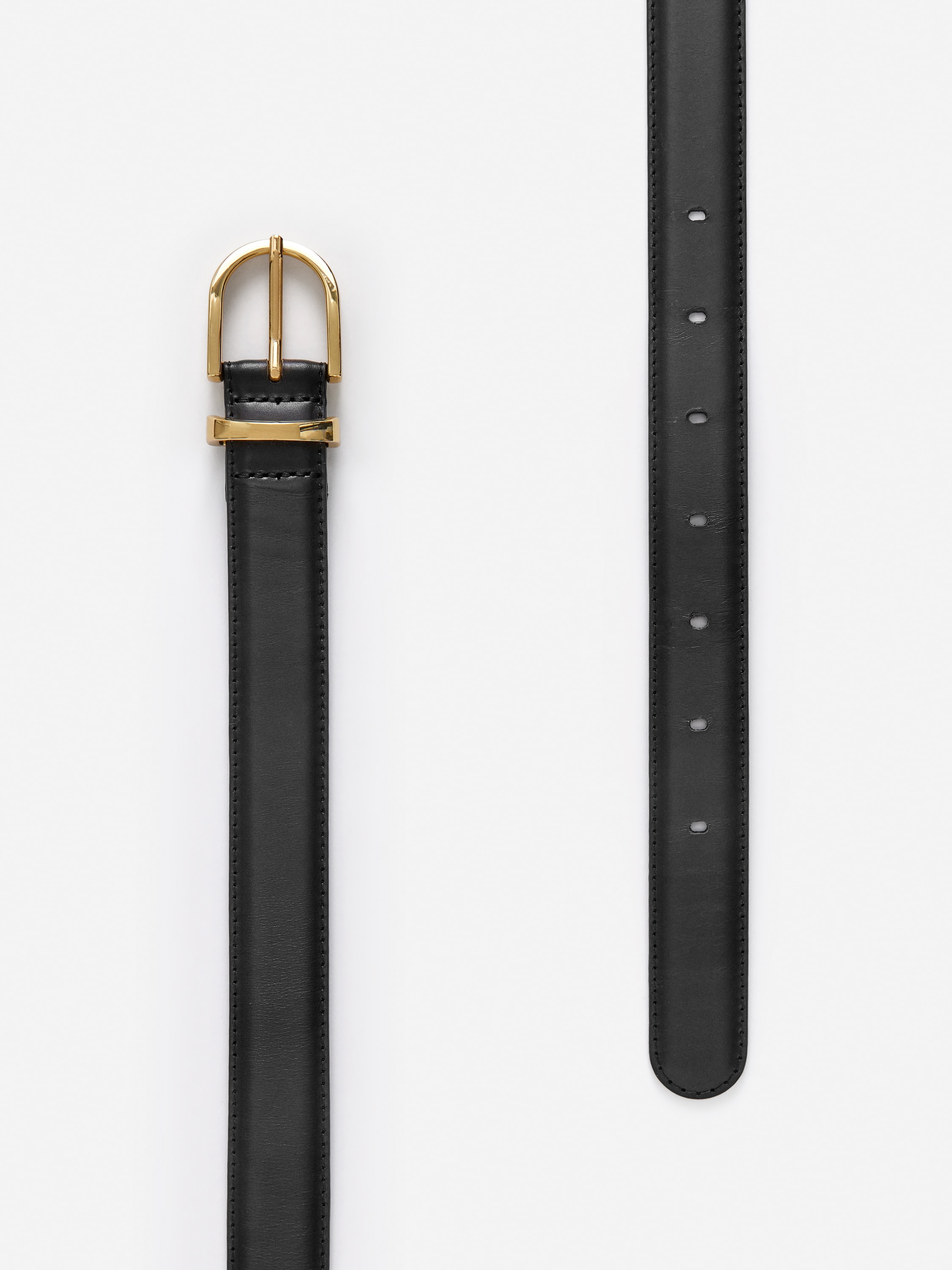 Ceinture Femme H&M Noire En Cuir - Taille S (80 Cm), Bon état, Style élégant