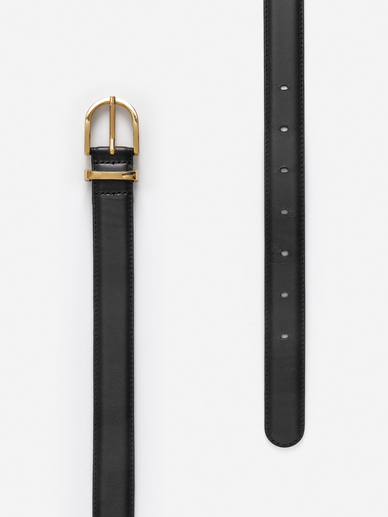 Ceinture en cuir - Noir/Noir - 3