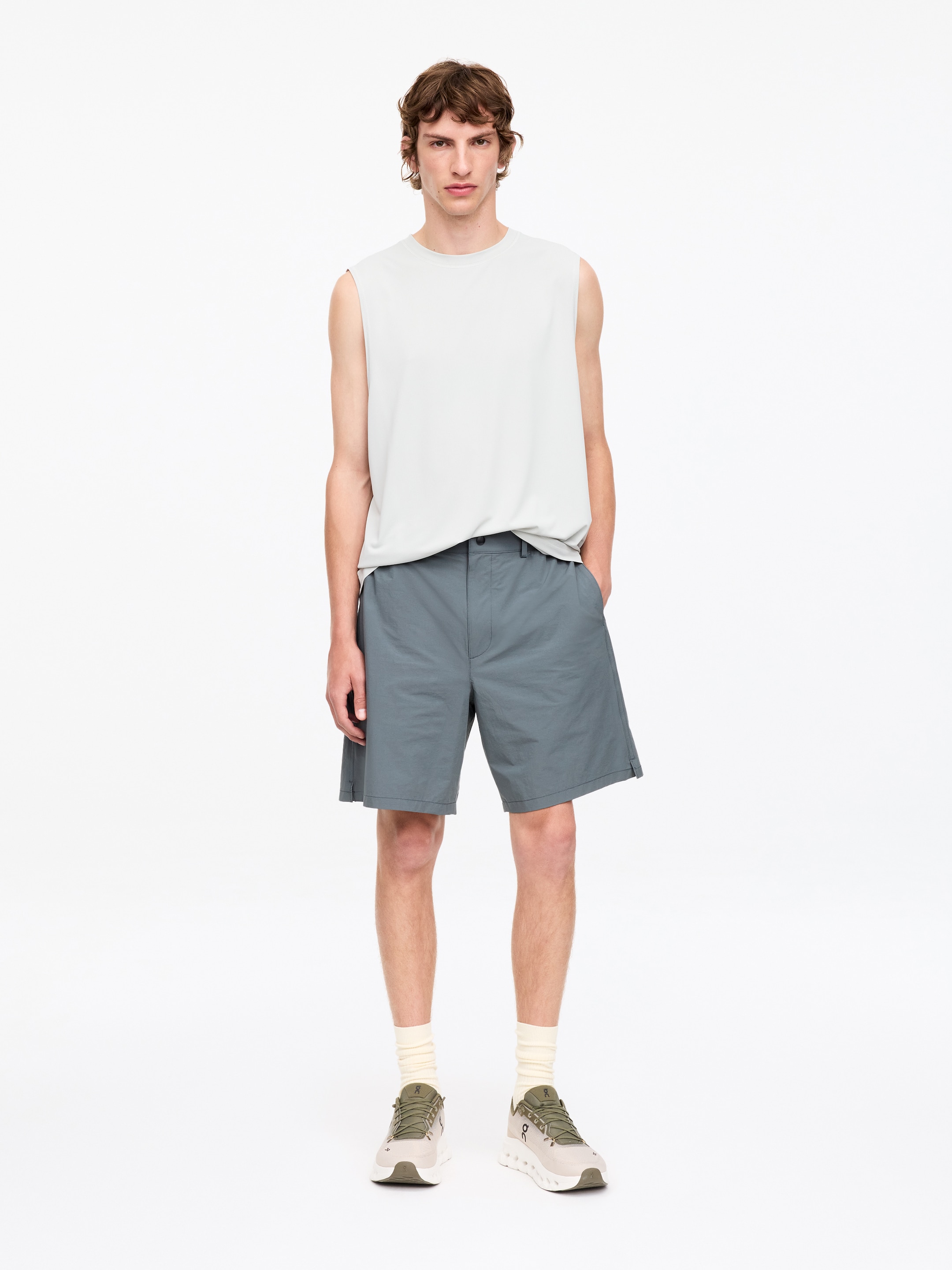ARKET ACTIVE lange Shorts-Grey-19821