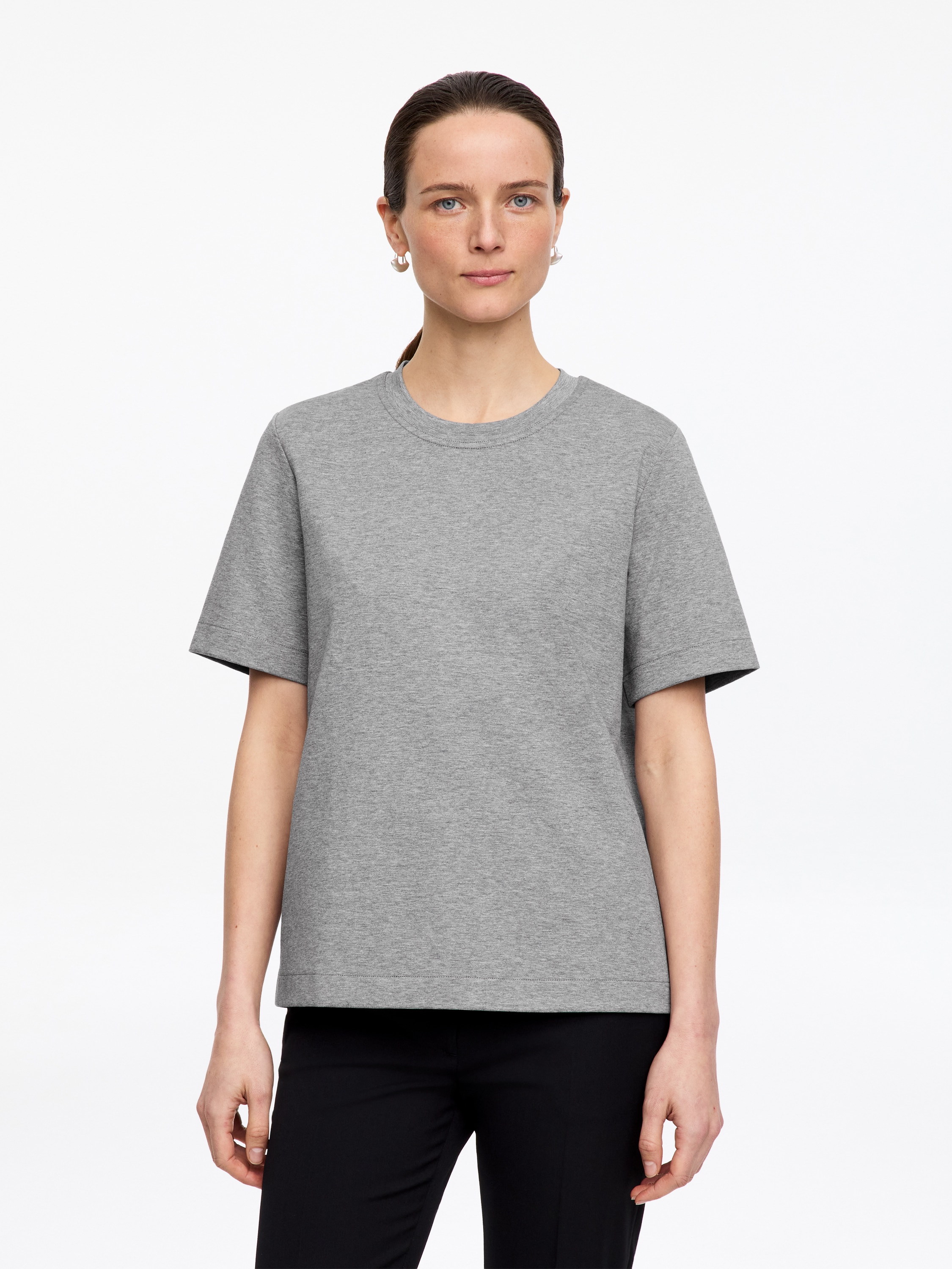 T-shirt PEARL pesante - Grigio mélange/Marrone/Bianco/Nero/Beige chiaro/Rosa/Bordeaux