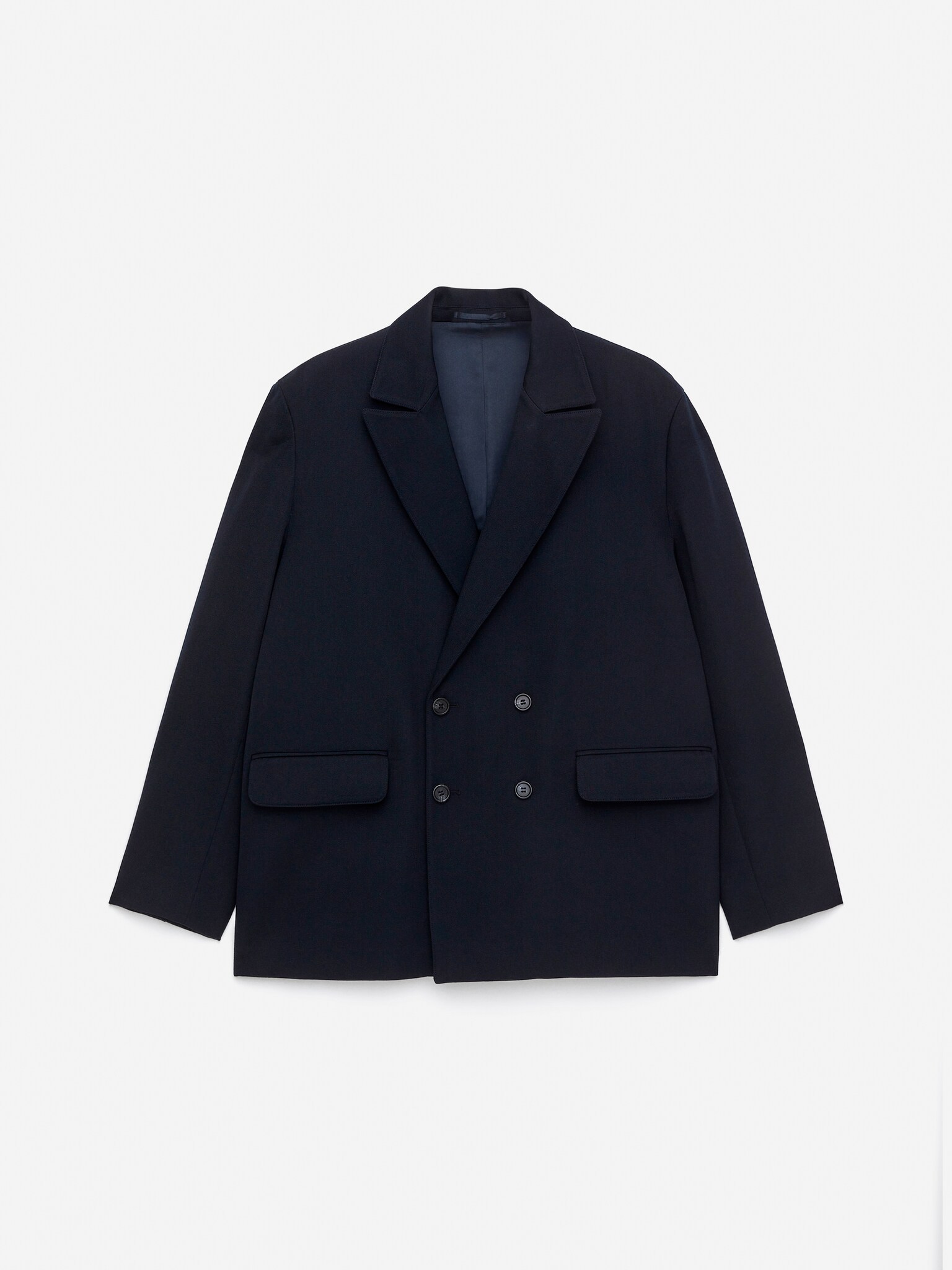 Double-breasted wollen blazer - Donkerblauw - 2
