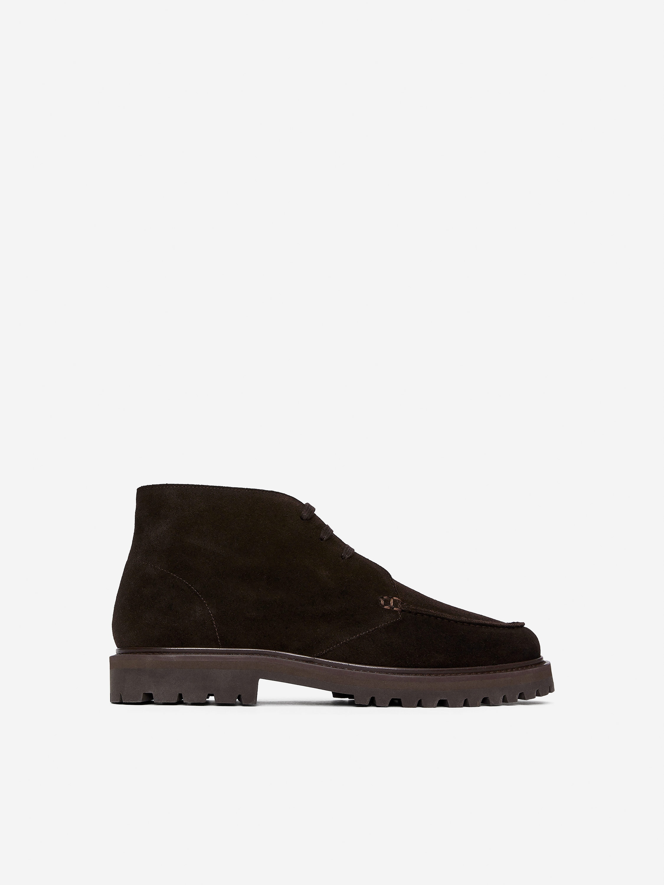 Suede Chukka Boots-#3F3838-16783