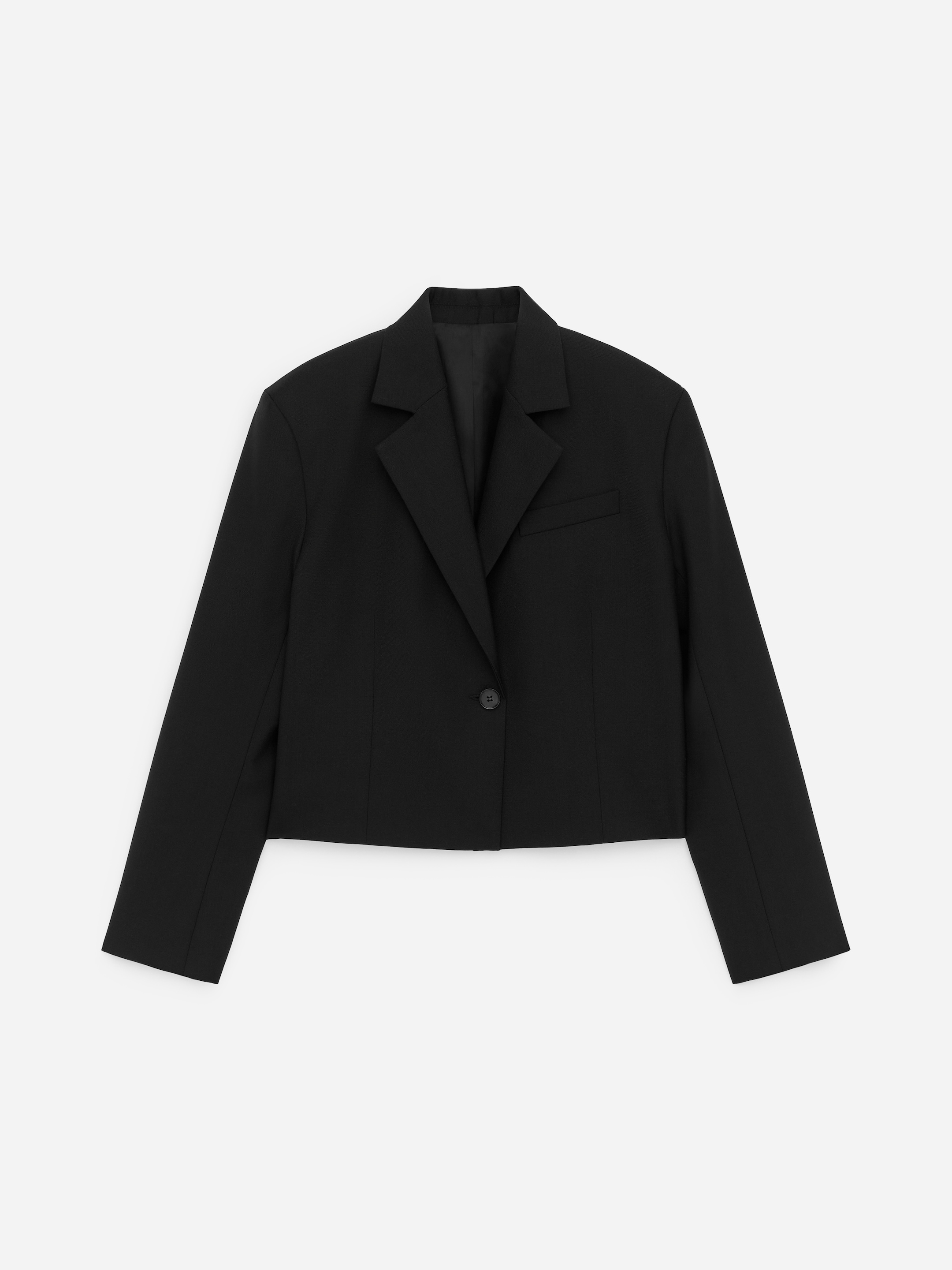 Blazer cropped in lana-#1b1b1b-18251
