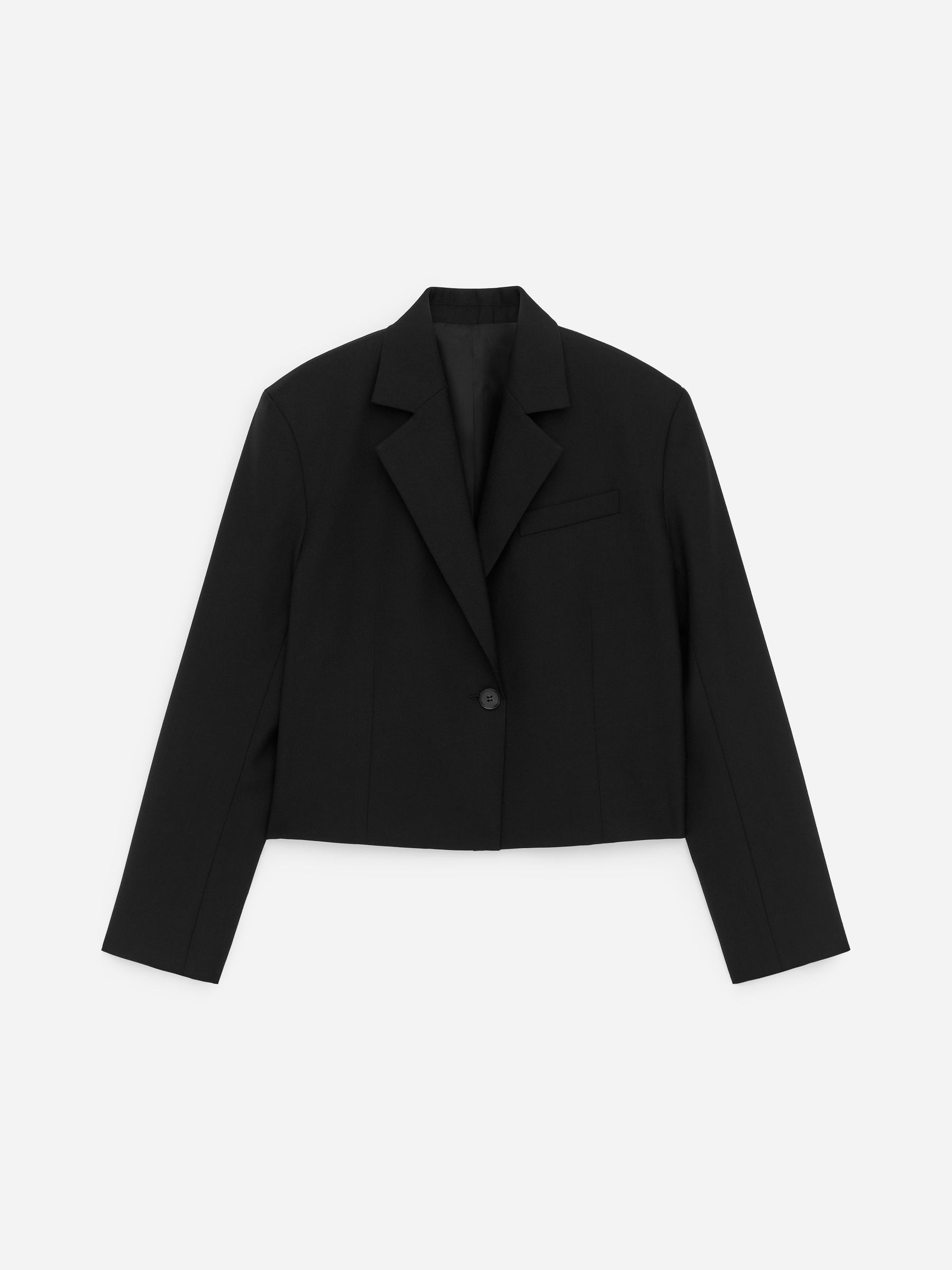 Blazer raccourci en laine - Noir - Regular fit - Femme - StillMedia/DescriptiveStillLife - 1