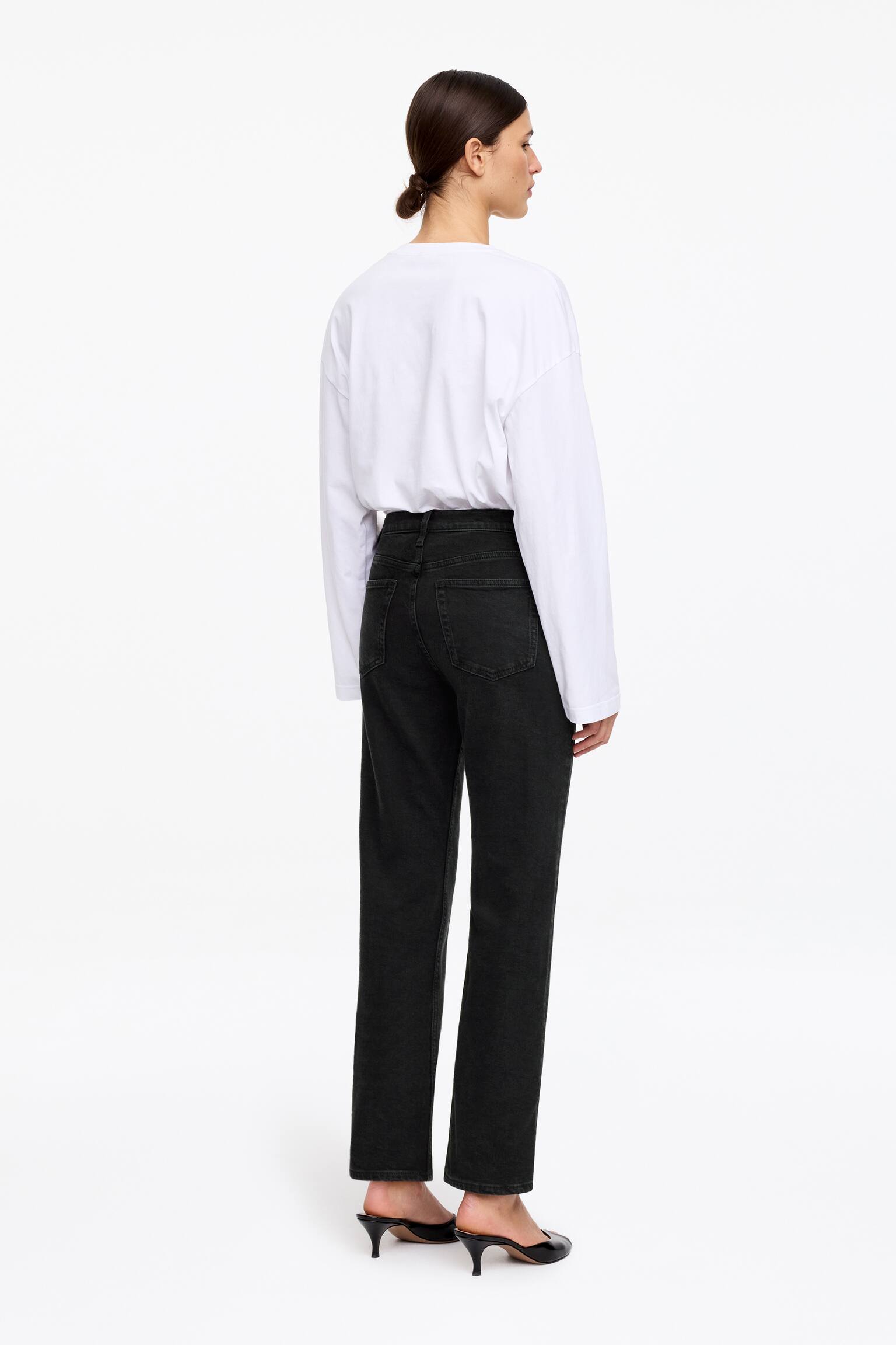 Calças de ganga de corte slim CROPPED JADE - Preto desbotado/Azul/Branco/Azul escuro/Azul/Azul escuro - 5