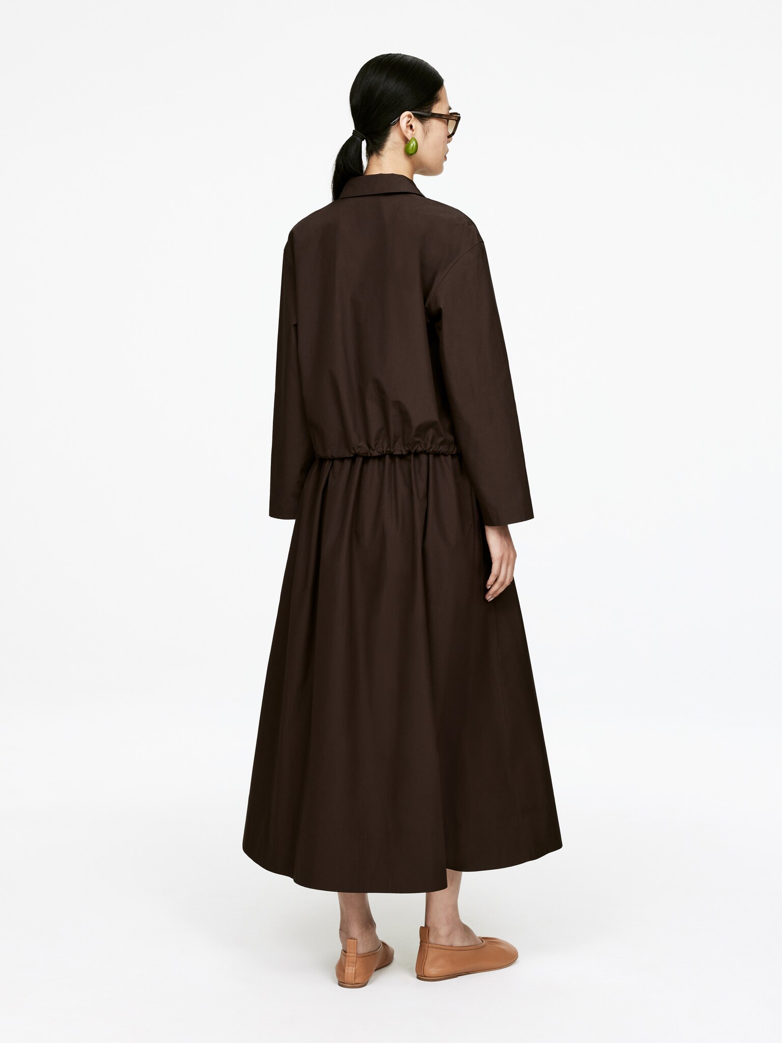 Veste blouson raccourcie - Marron - 3
