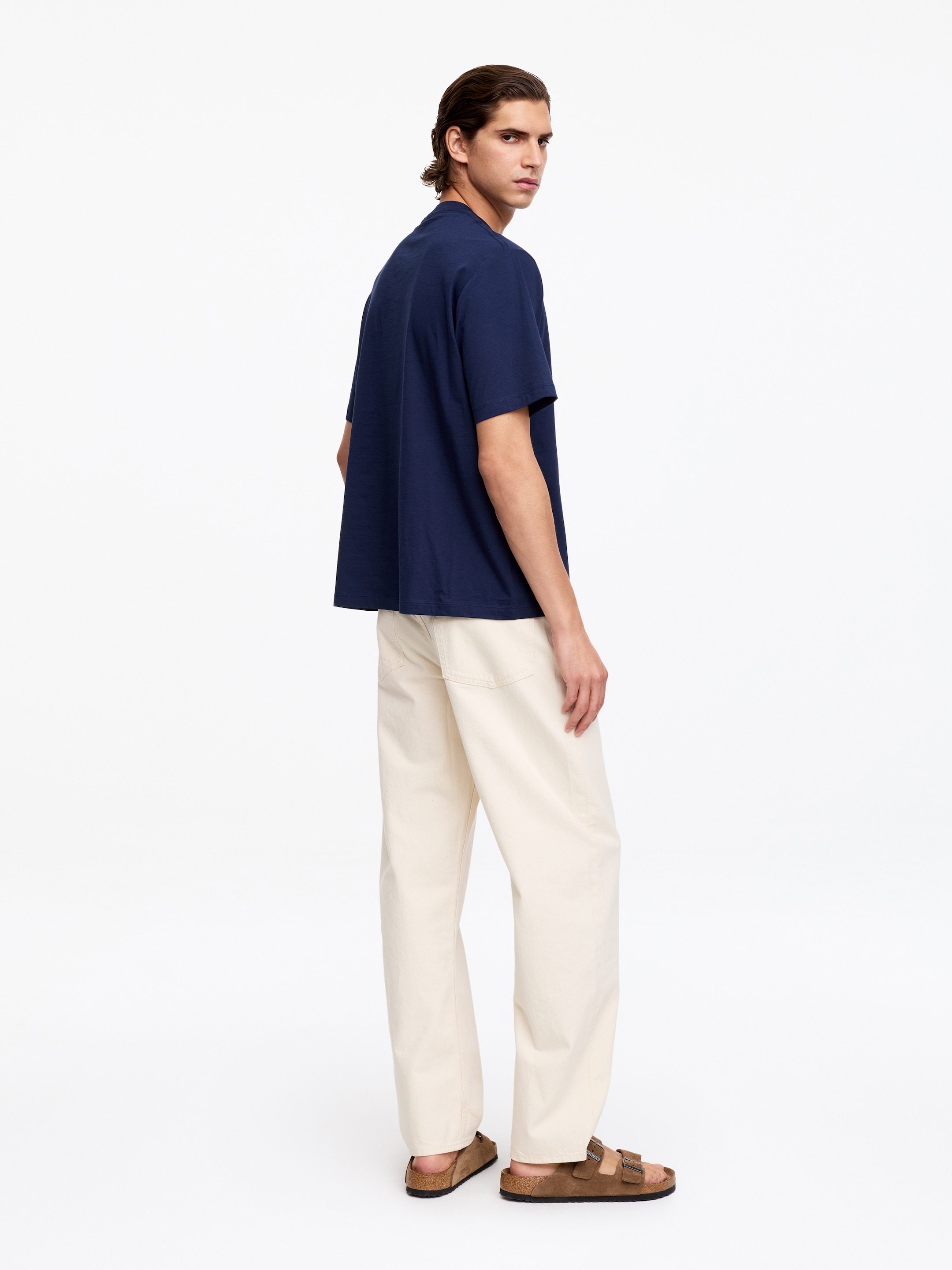 T-shirt léger et décontracté - Bleu foncé - Relaxed fit - Homme - StillMedia/Lookbook - 4