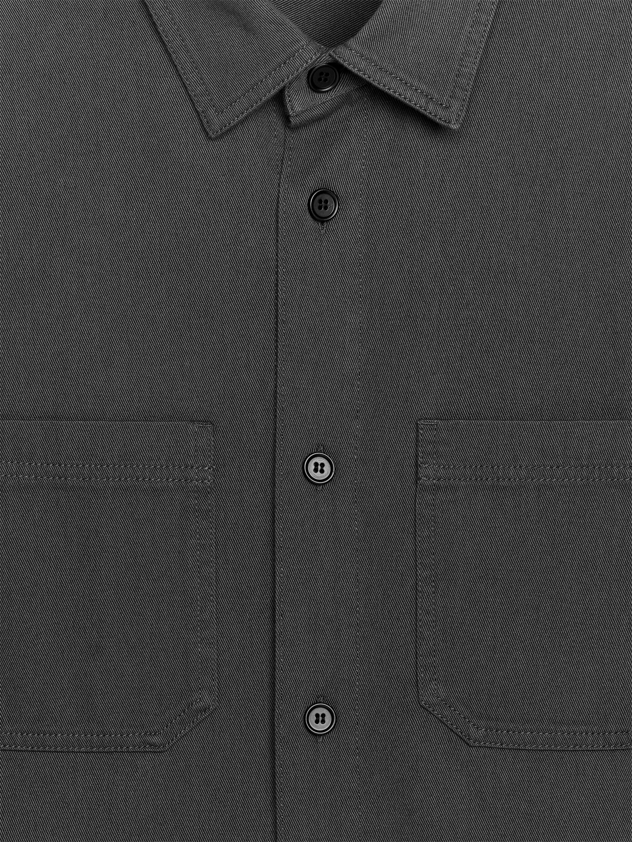 Visa större bild: Overshirt i bomullstwill - Mörkgrå - HERR | H&M SE 2