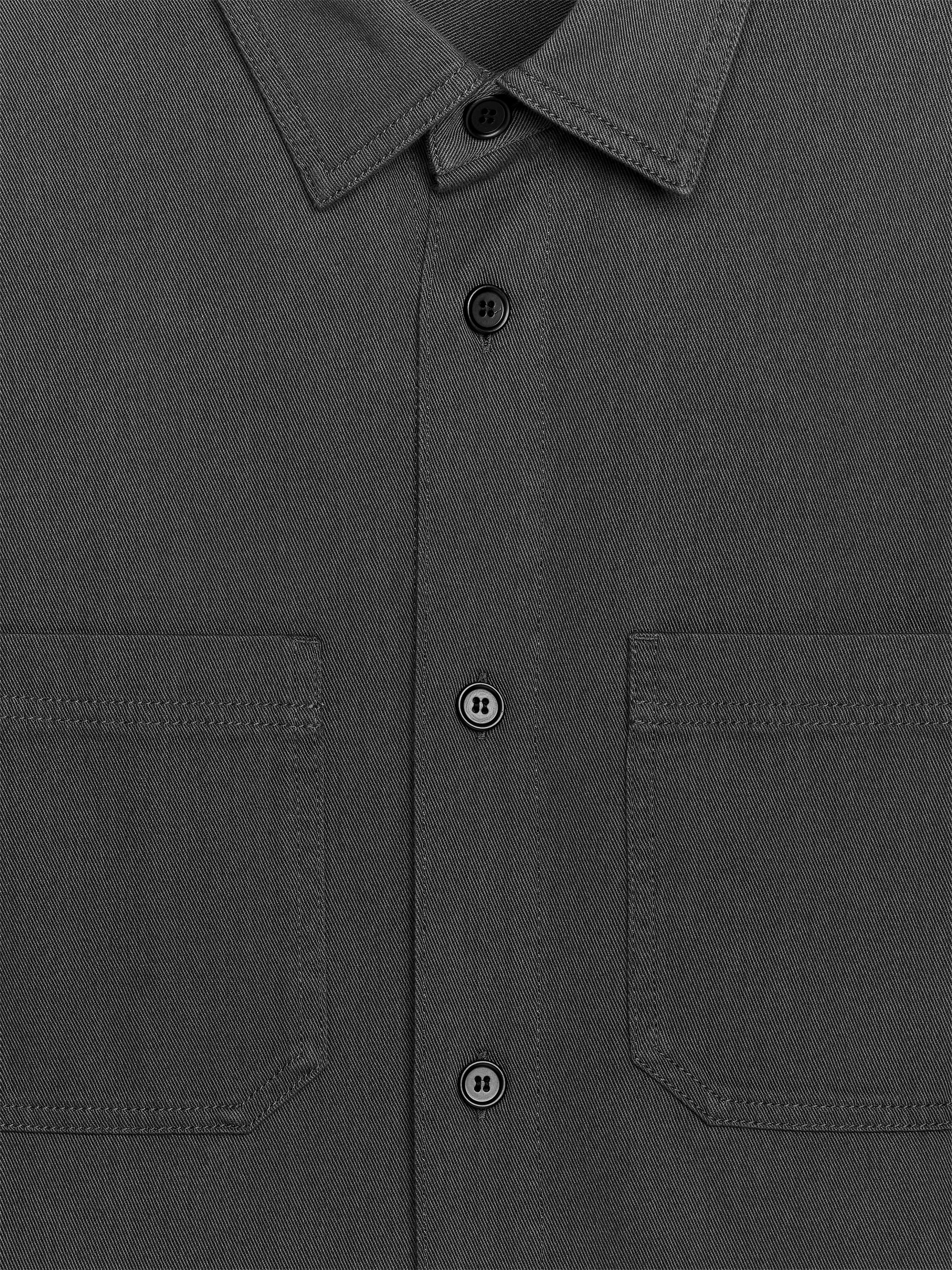 Overshirt i bomullstwill - Mörkgrå - Regular fit - Men - StillMedia/DescriptiveDetail - 1