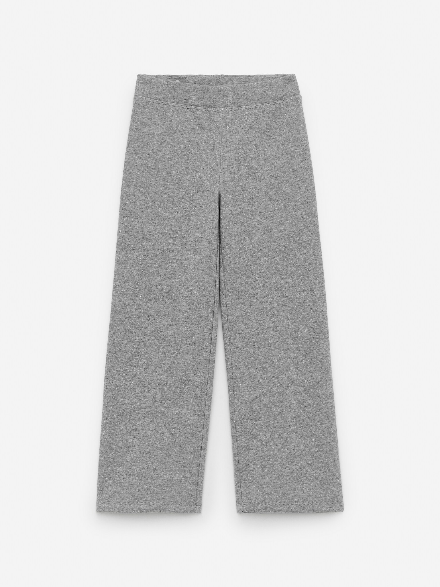 Wide-Leg Sweatpants - Grey Melange
