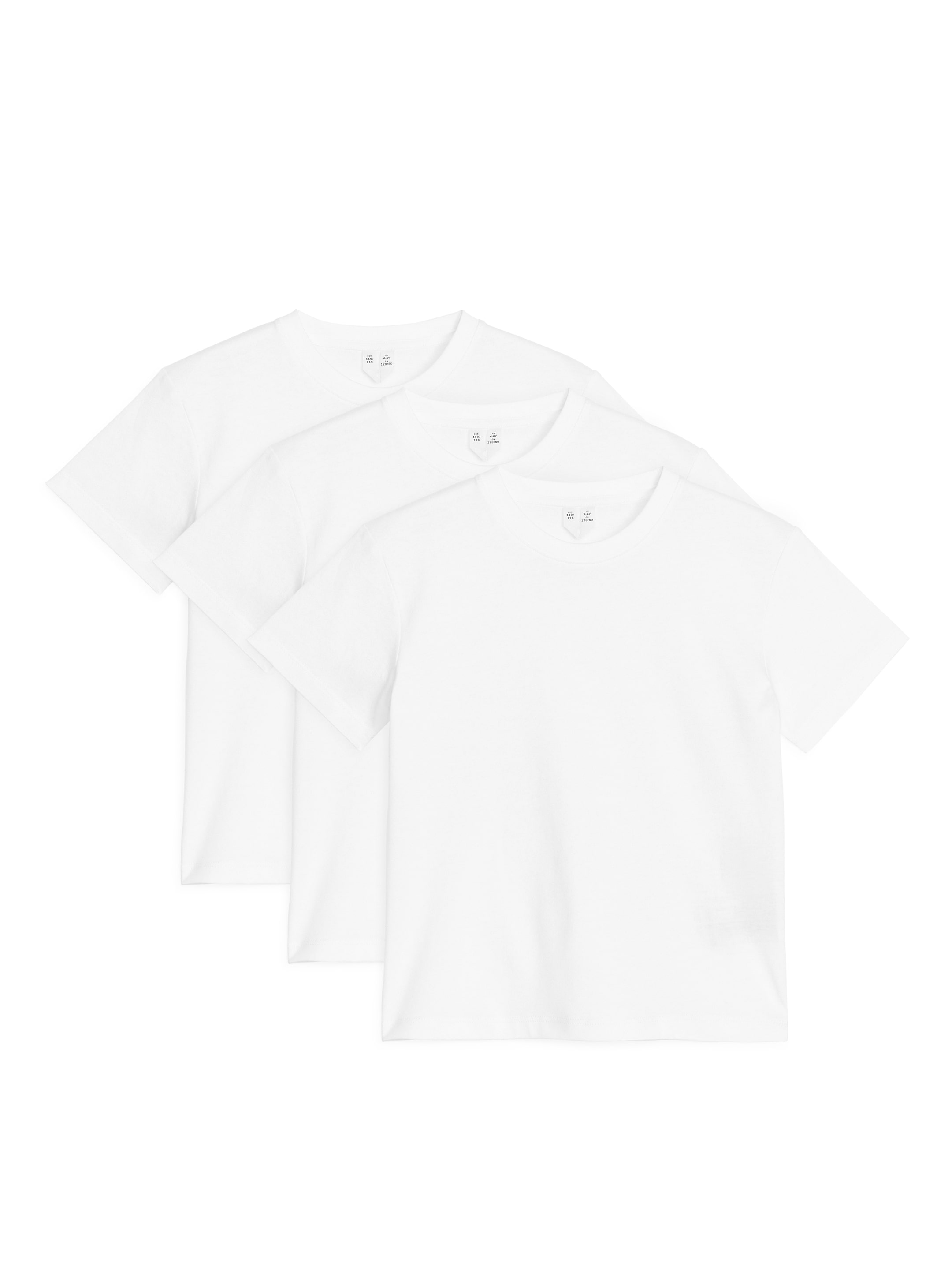 Größeres Bild anzeigen: T-Shirt mit Rundhalsausschnitt, im 3er-Set - Weiß - Kids | H&M AT 1